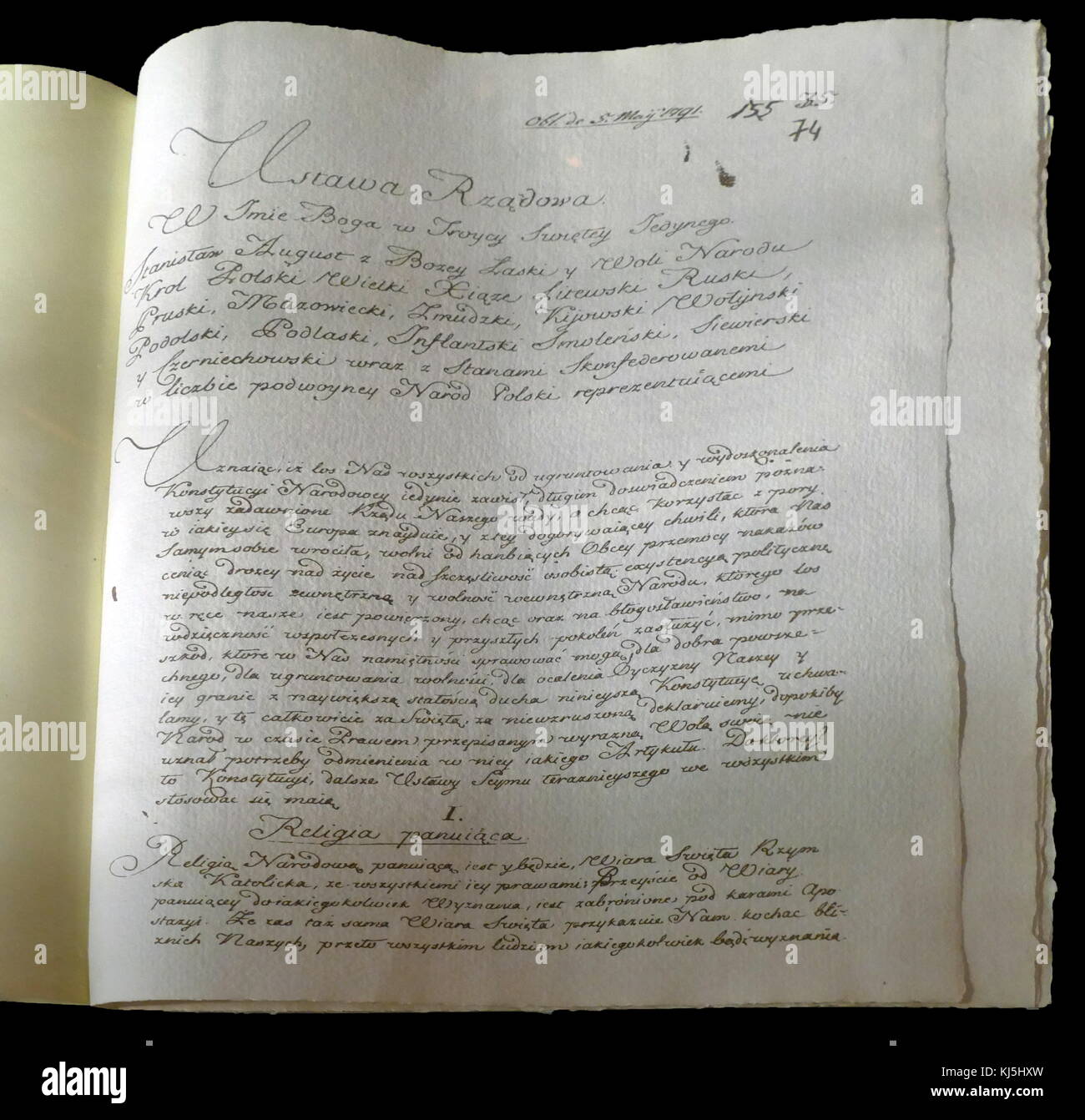 Die Verfassung vom 3. Mai 1791 (konstytucja 3 maja) durch die Große