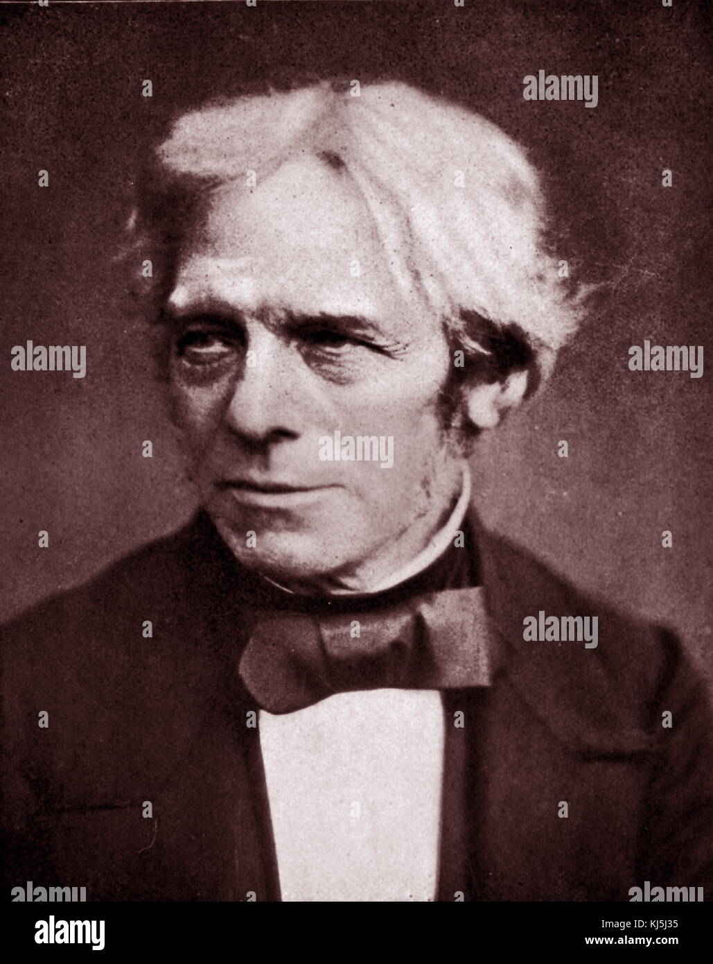 Michael Faraday 1791 - 1867; Englische Wissenschaftler, die die Studie des Elektromagnetismus und der Elektrochemie beigetragen. Seine wichtigsten Entdeckungen gehören Grundlagen der elektromagnetischen Induktion, diamagnetismus und Elektrolyse. Stockfoto