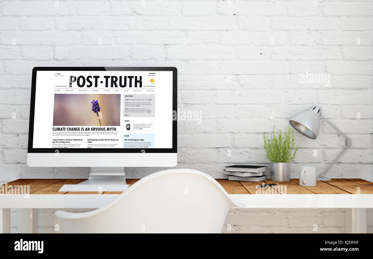 Briks Studio mit Post truthe. 3D-Rendering. Stockfoto