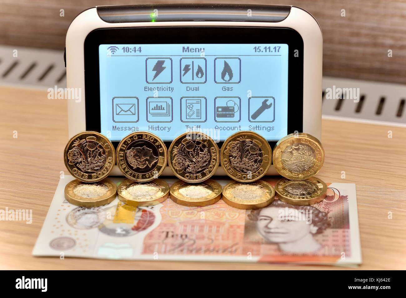 Smart meter Dual Fuel Anzeige Stockfoto