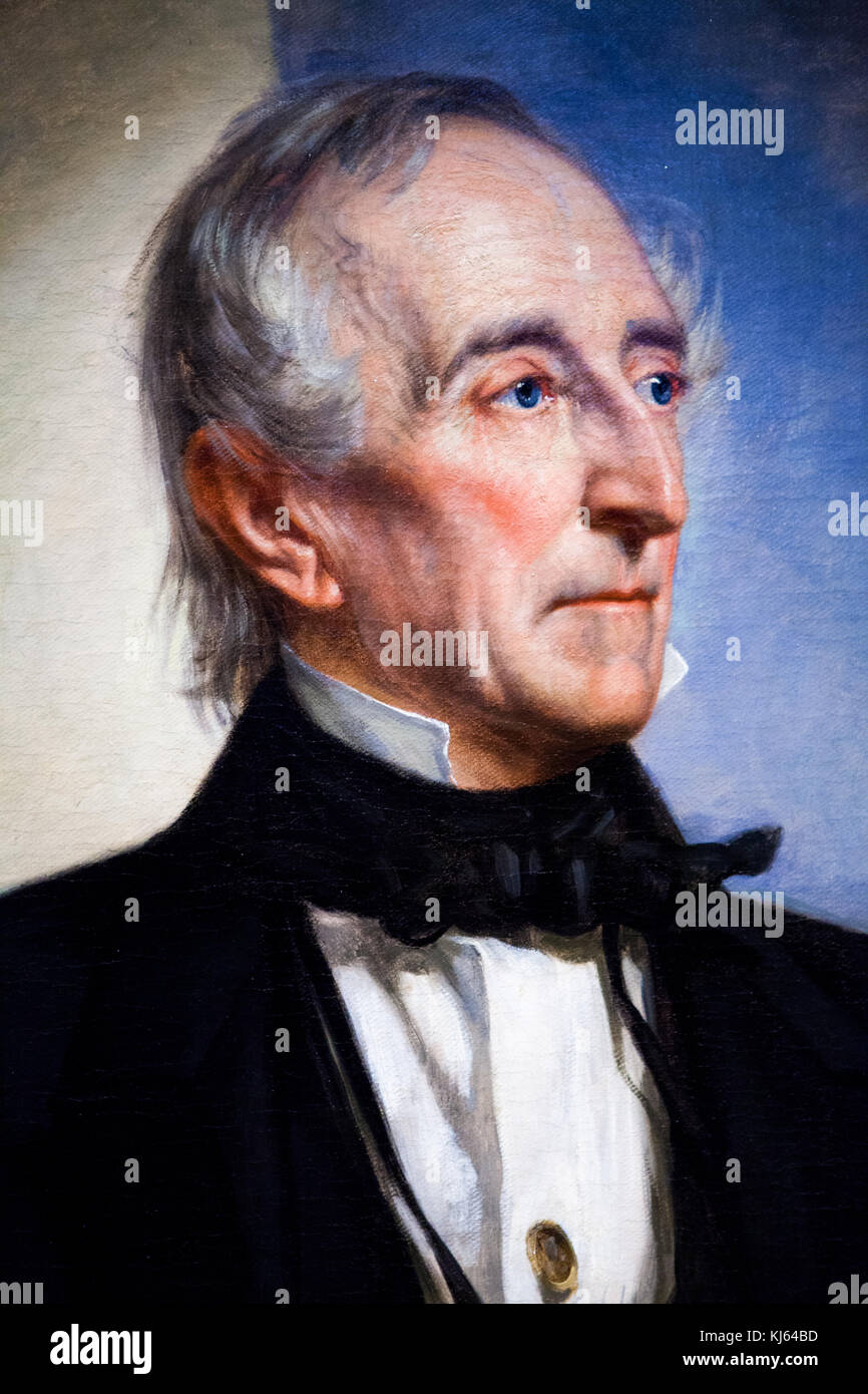 Öl Malerei von Präsident John Tyler, 10., Präsident, Usa, von George P eine Healy, 1859 Stockfoto Öl Malerei von Präsident John Tyler, 10., Präsident, Usa, von George P eine Healy, 1859 Stockfoto