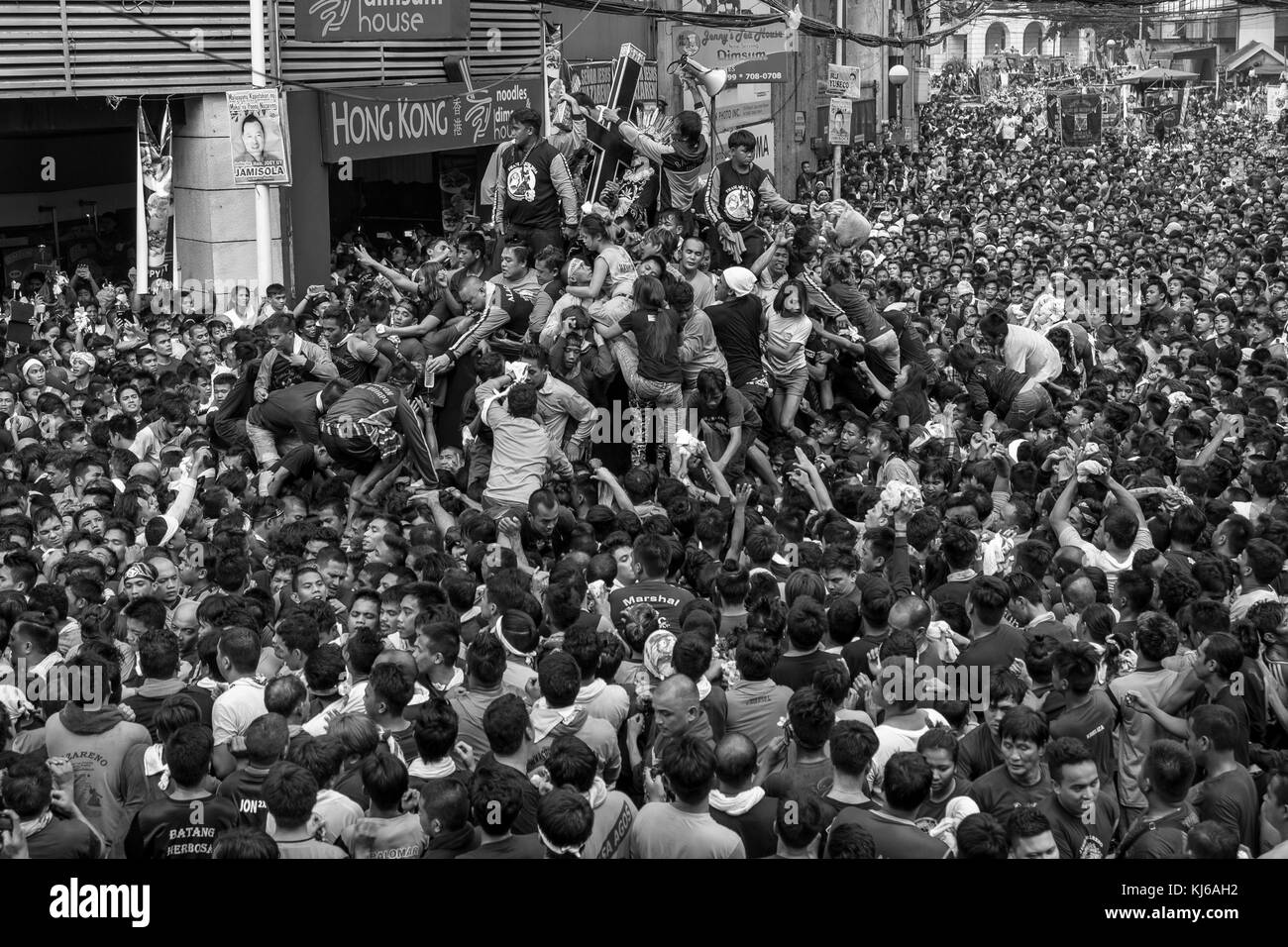 Schwarze Nazarene Parade in Quiapo, Manila, Philippinen Stockfoto