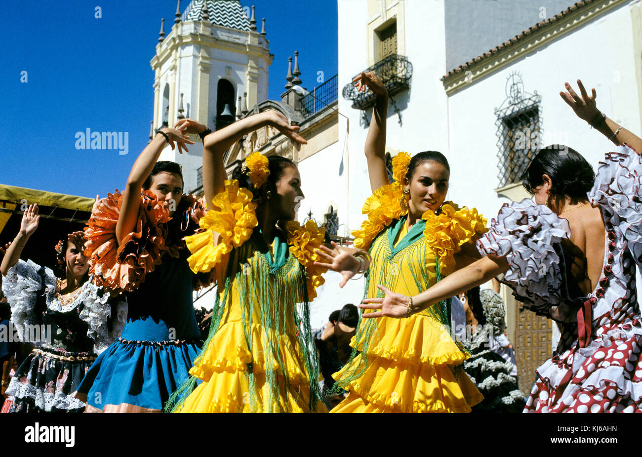 Flamenco tanzen an Rhonda in Andalusien Spanien Stockfoto