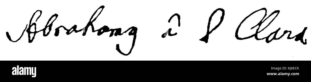 Abraham a sancta Clara: autogramm (Abraham a Santa Clara: autogramm) Stockfoto