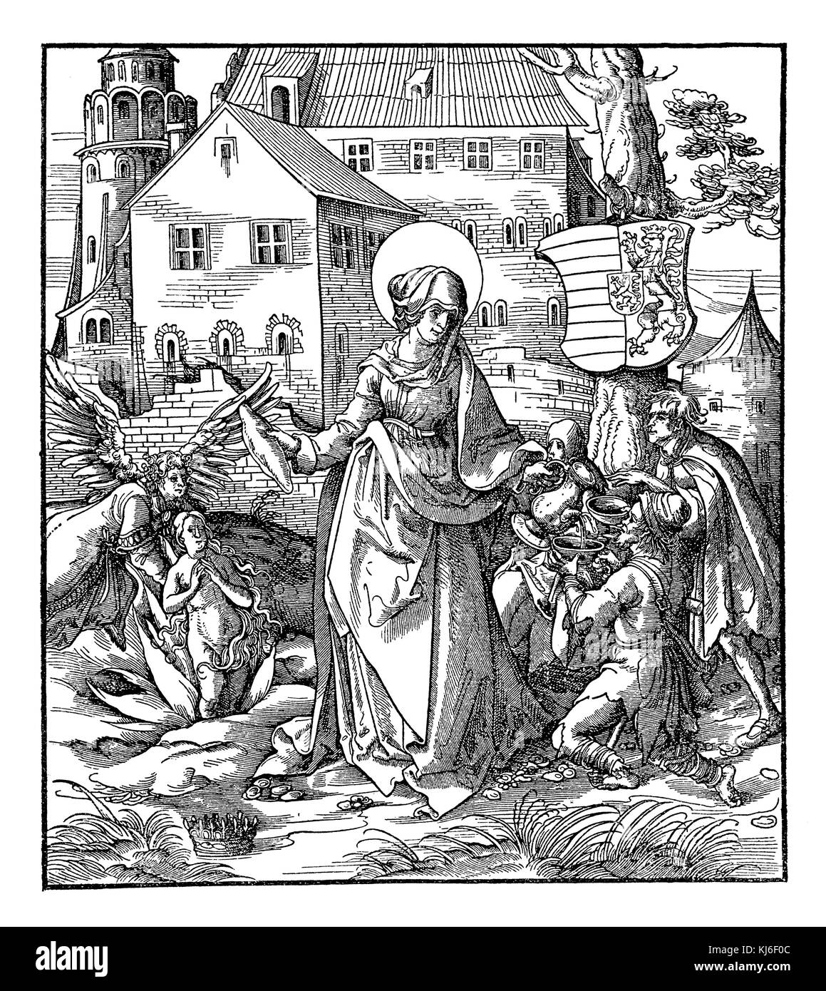 Hans Burgkmair: Saint Elizabeth (Hans Burgkmair: die heilige Elisabeth) Stockfoto