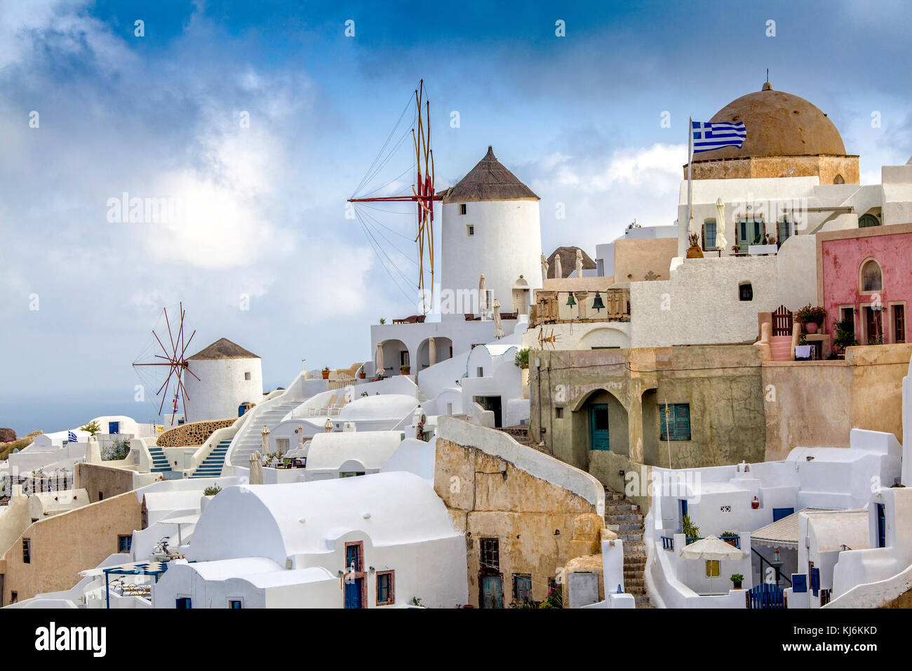 Vier von Oia, Santorini Griechenland Stockfoto