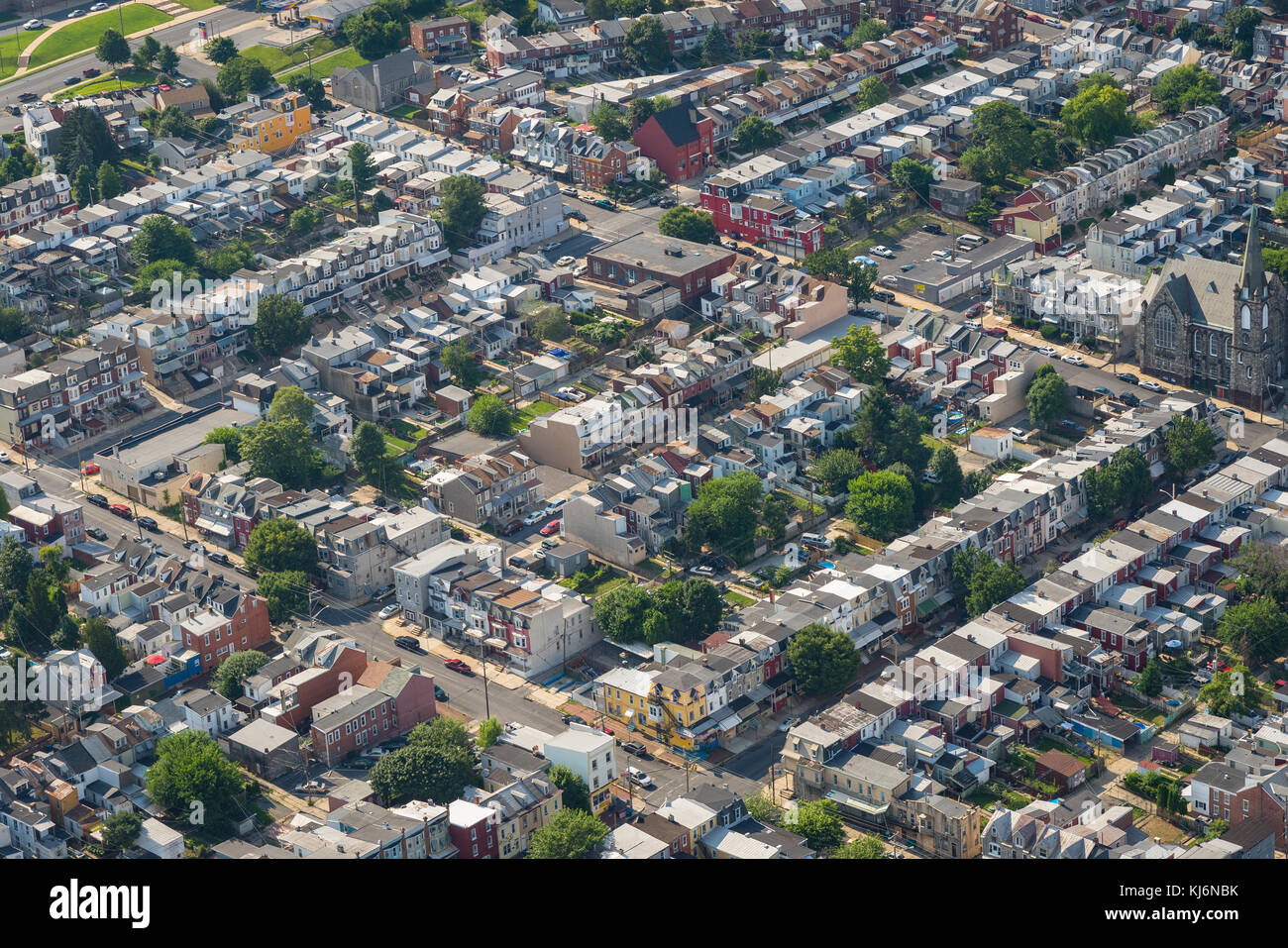 Luftaufnahme der Stadt Nachbarschaft Stockfoto