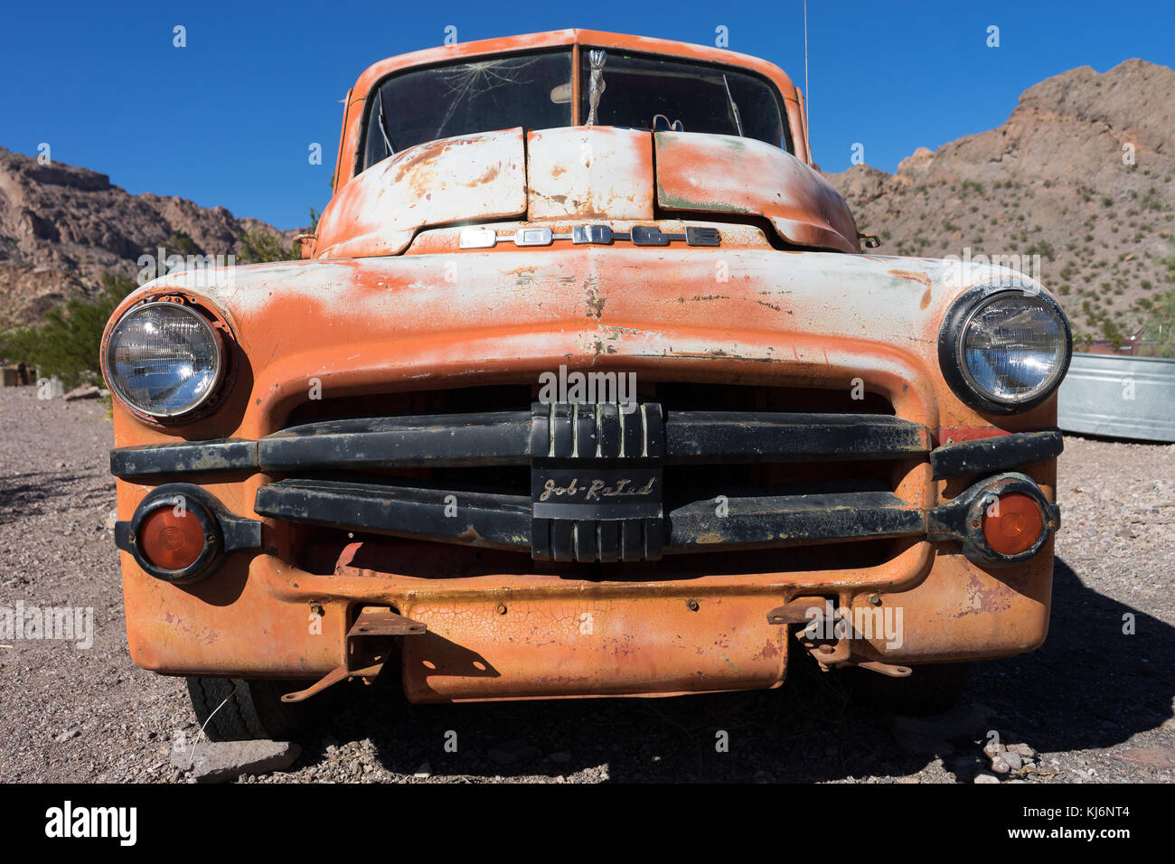 Alten, verlassenen Fahrzeug bei Nelson Nevada usa Geisterstadt Stockfoto