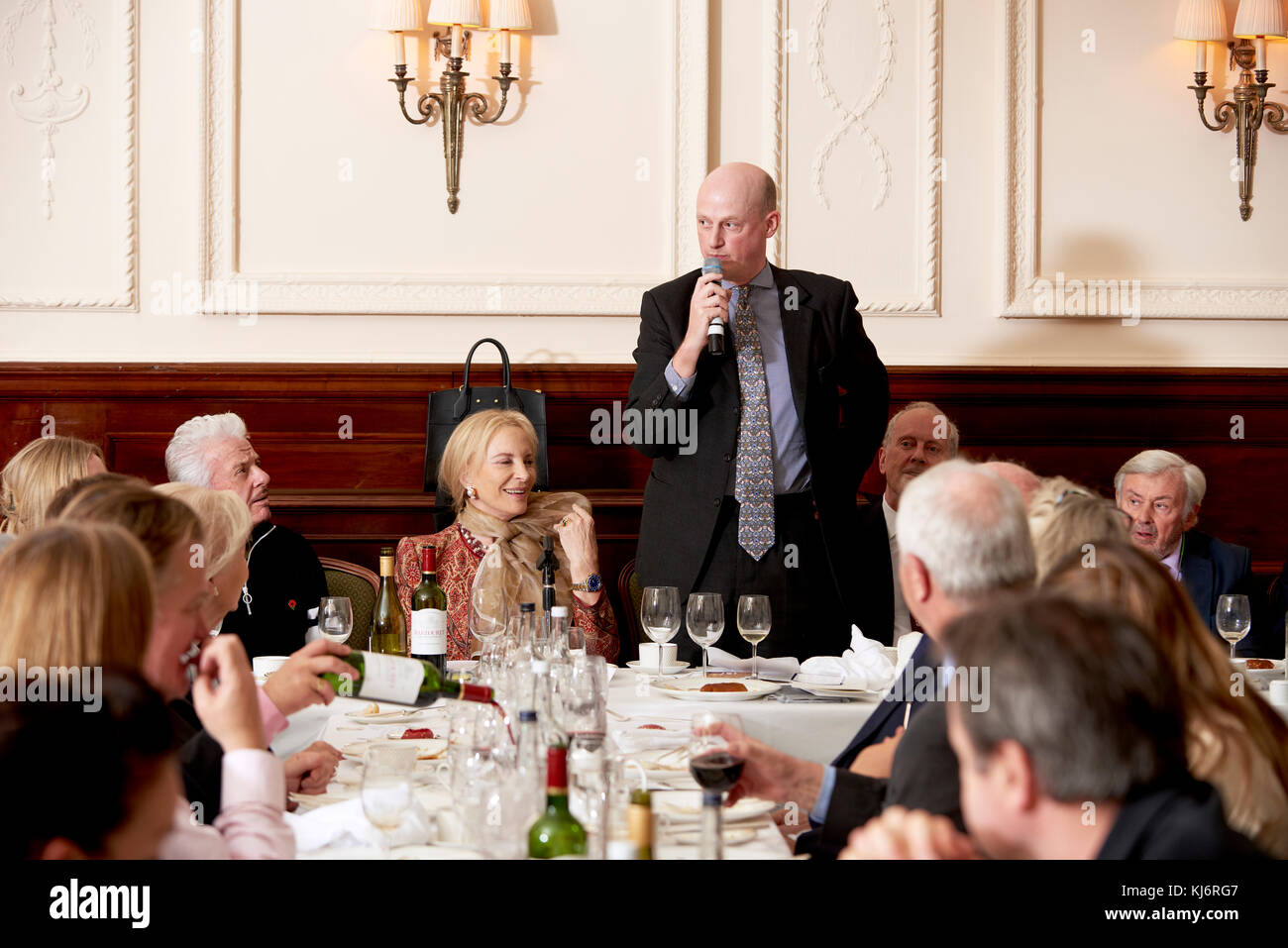 Harry Berg in den Oldie literarische Mittagessen 14-11-17, Stockfoto