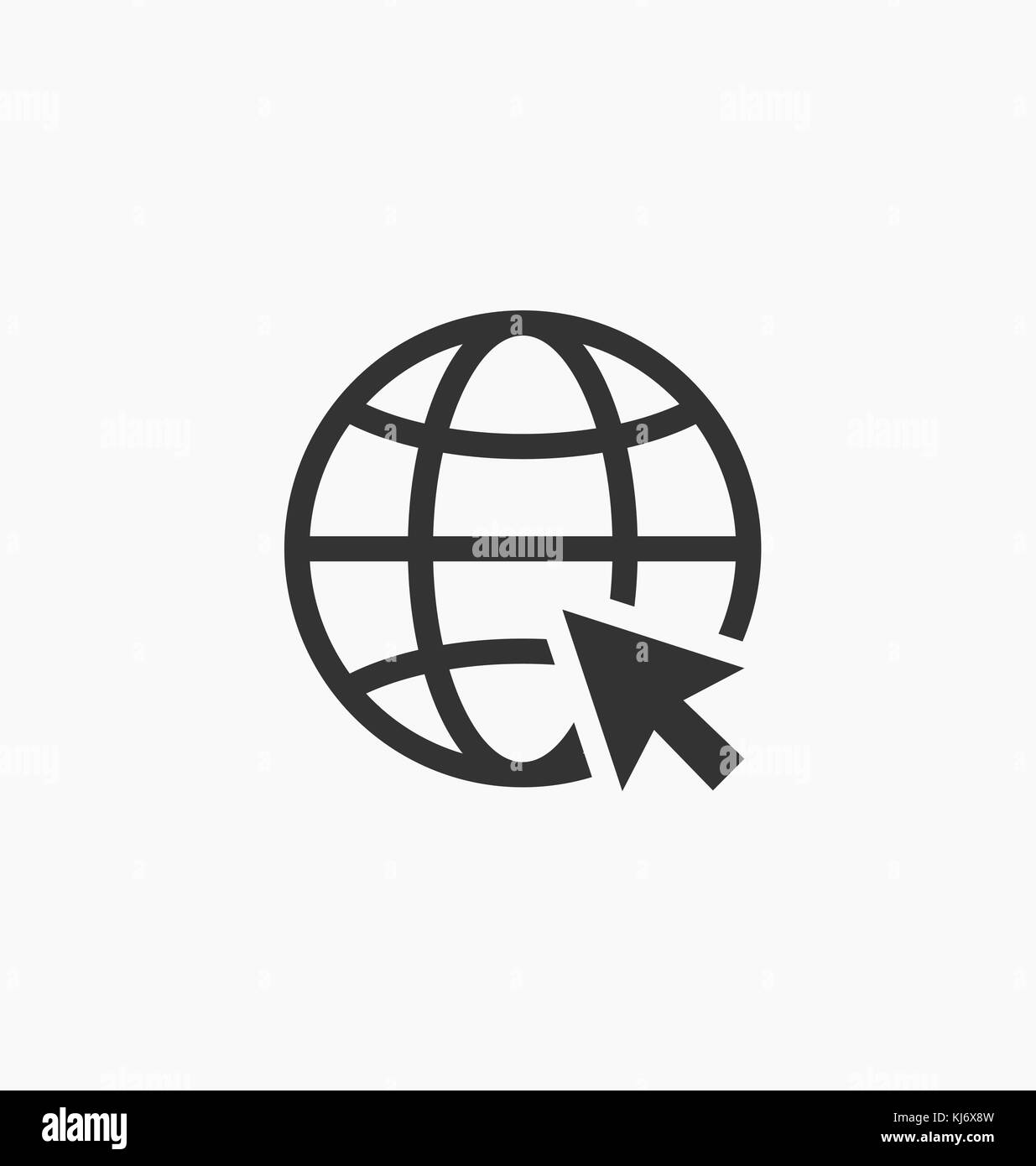 Klicken Sie auf Web Icon Abbildung Stock Vektor