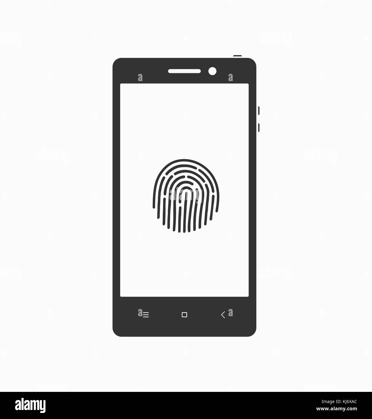 Smartphone mit Anwendung auf das Symbol auf dem Bildschirm. Stock Vektor