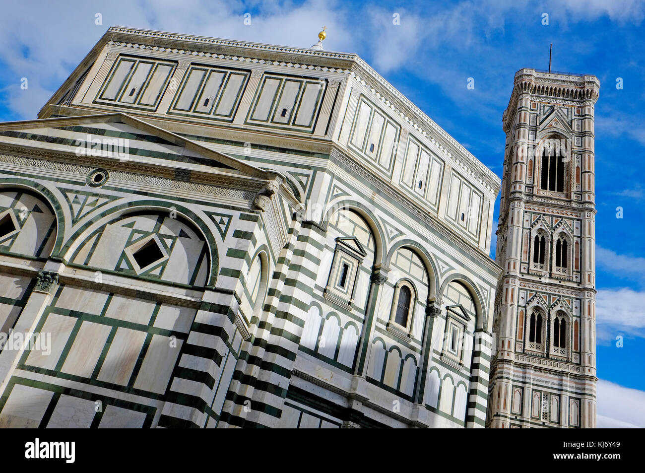 Baptisterium und Glockenturm, Florenz, Italien Stockfoto