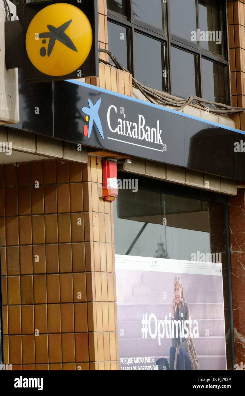 Caixa Bank Spanien Spanische Banken Stockfotografie - Alamy