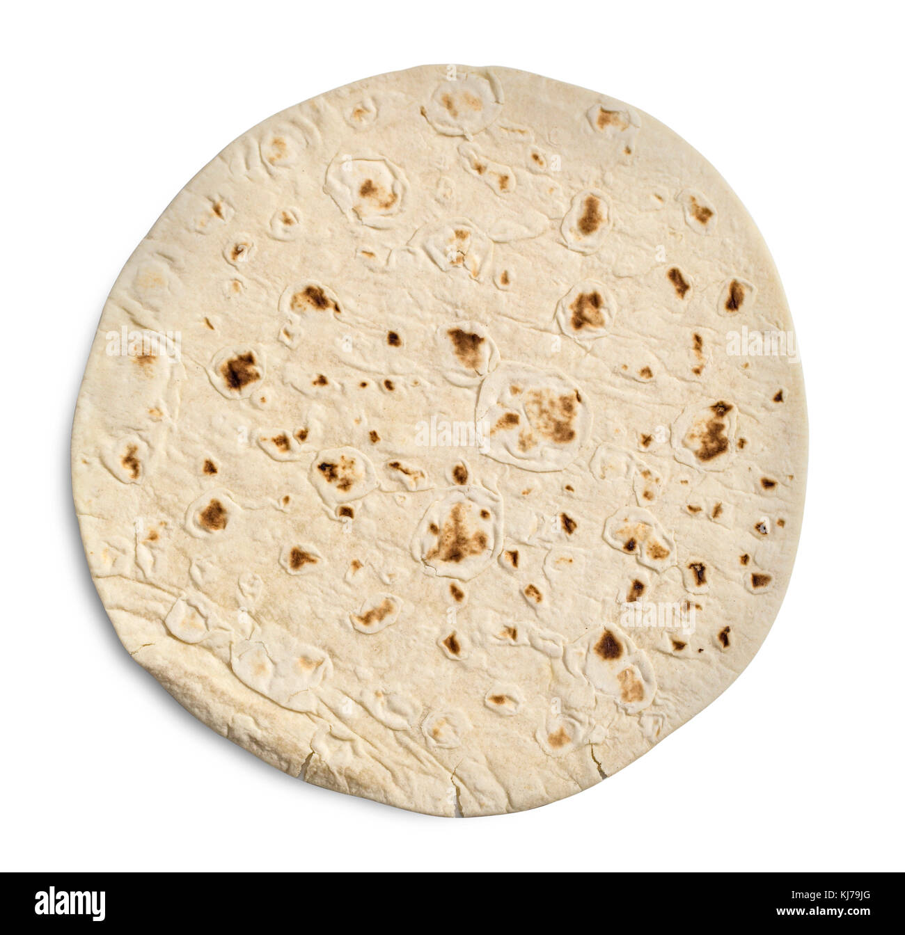 Tortilla Wrap Brot. auf weißem Hintergrund isoliert. mit