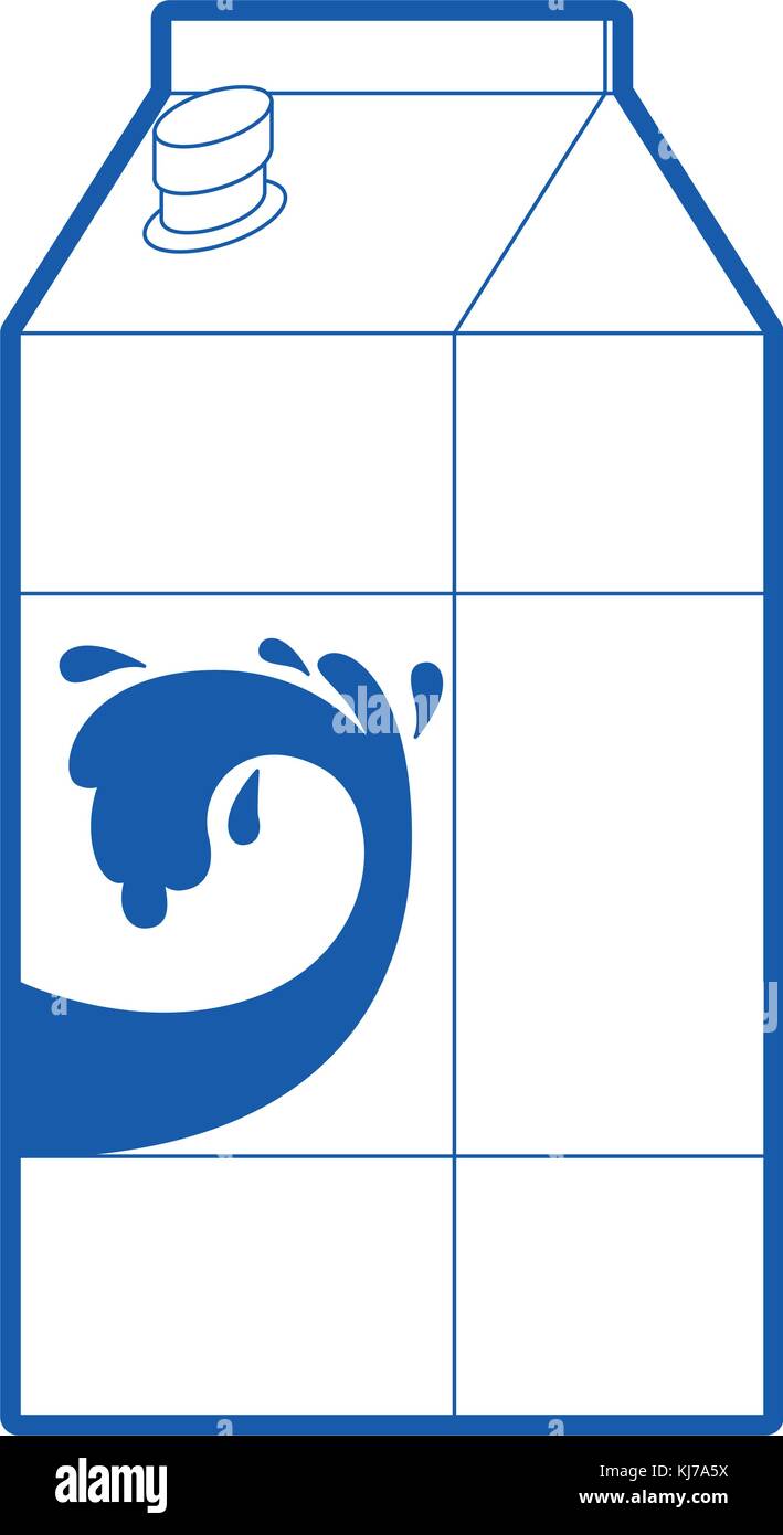 Milch Karton Symbol In Blau Silhouette Stock Vektorgrafik Alamy