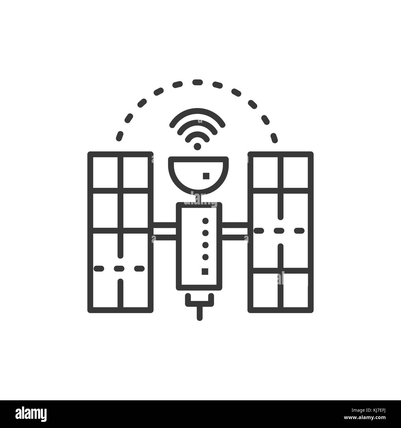 Sat-line Design einzelner isolierter Symbol Stock Vektor