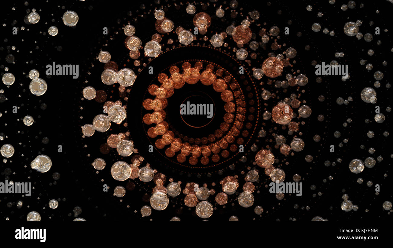 Wunderbare abstrakte illustrierte Glasobjekt Stockfoto