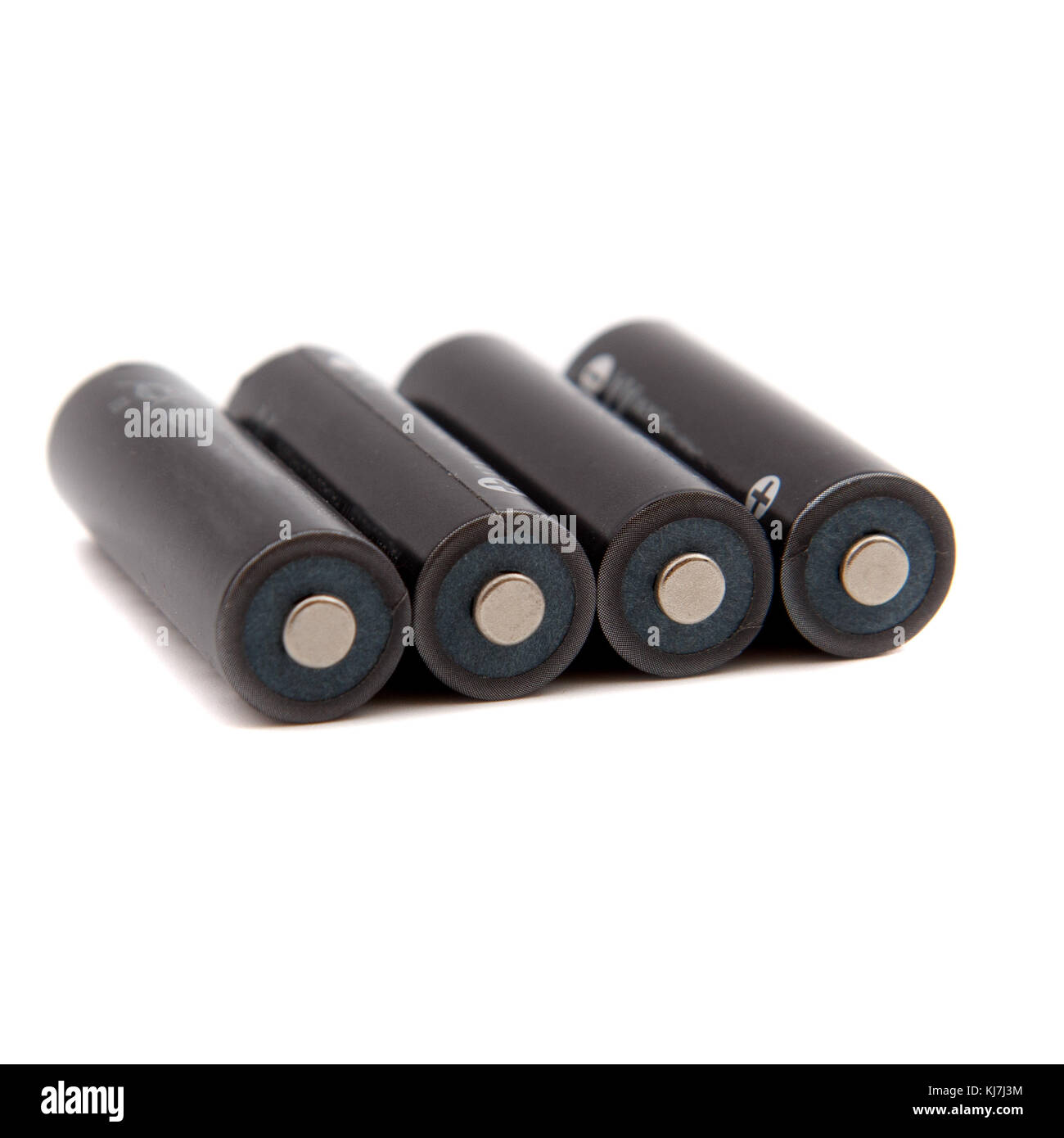 Die vier schwarzen Batterien Stockfoto