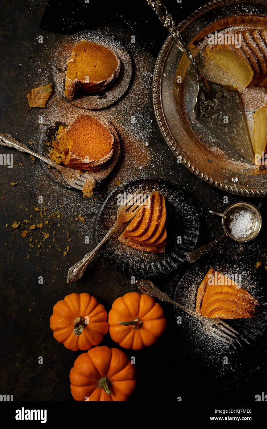 Kürbis Bundt Cake Stockfoto