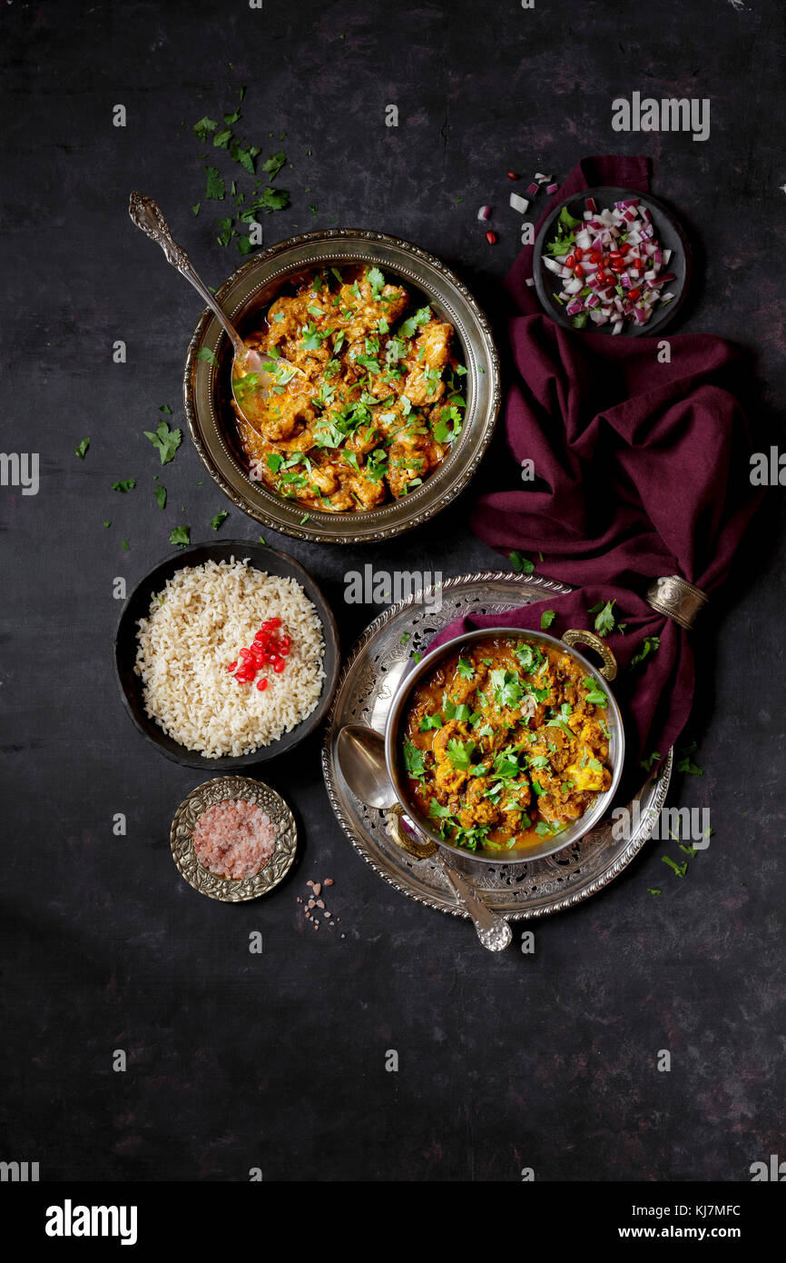 Indische Curry Abendessen Stockfoto