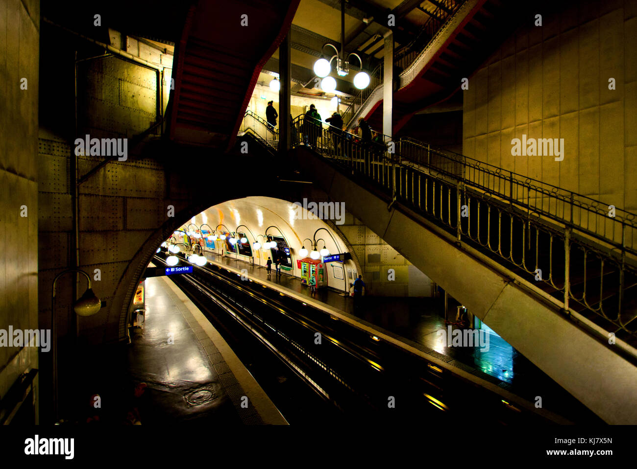 Paris, Frankreich. Pariser U-Bahnstation Zitieren Stockfoto