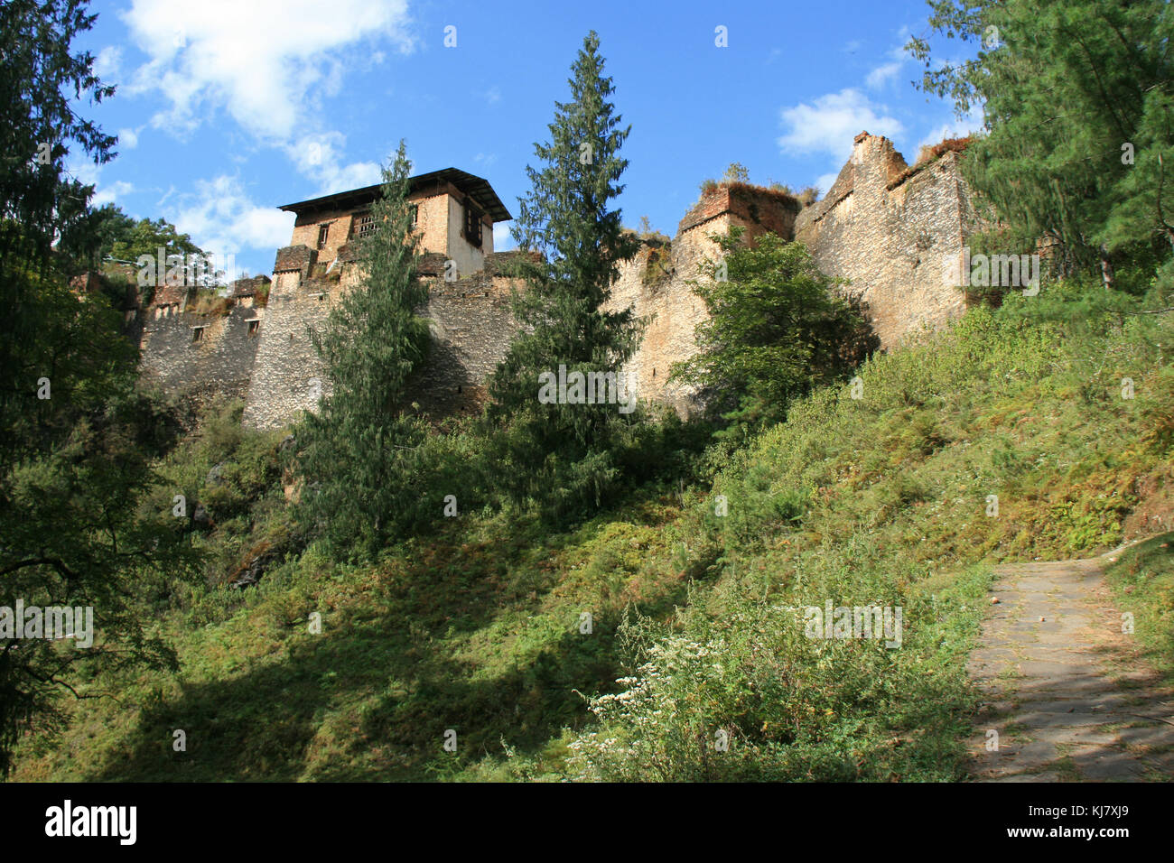 Die Drukgyal dzong, geschlossen nach Paro (Bhutan). Stockfoto