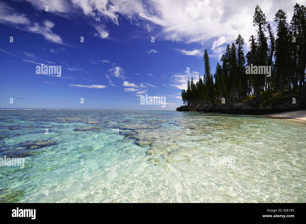 Tropische Insel Foto auf mare Loyalität Inseln Neukaledonien genommen Stockfoto