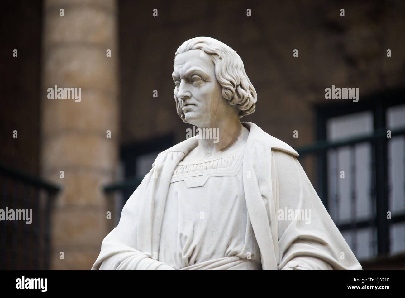 Statue von Christopher Columbus, Museum der Stadt Museo de la Ciudad, Havanna, Kuba Stockfoto