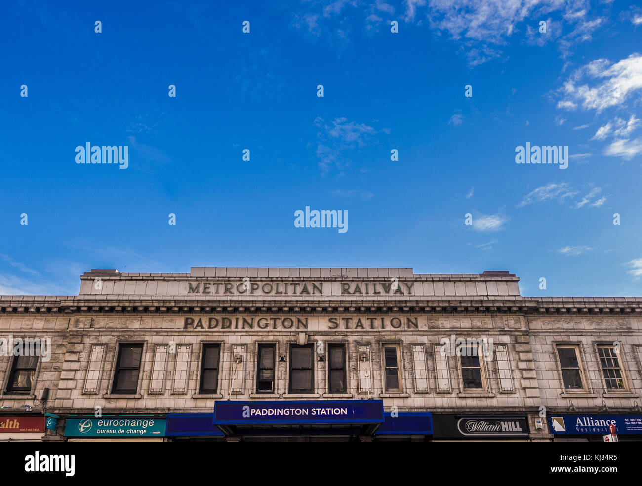 U-Bahnhof Paddington, London, UK. Stockfoto