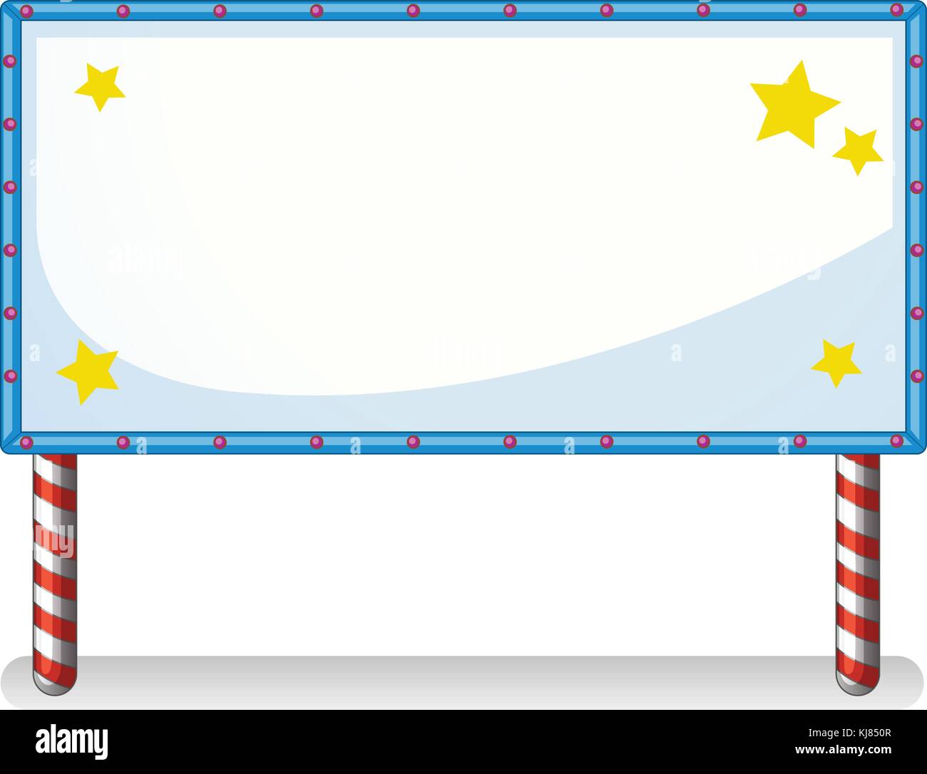 Abbildung: eine weiße Tafel mit der Serie leuchtet auf weißem Hintergrund Stock Vektor