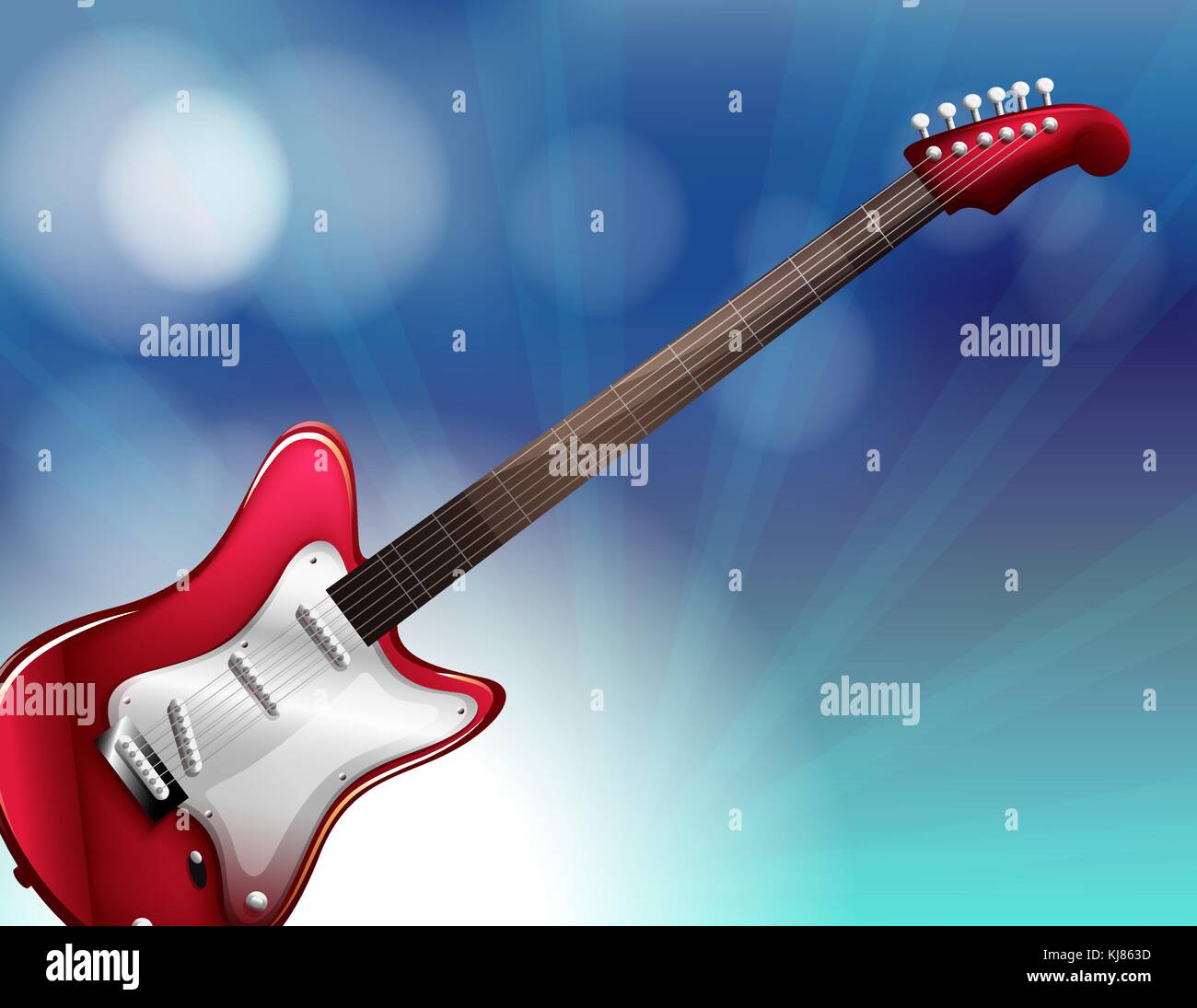 Abbildung: Eine rote E-Gitarre Stock-Vektorgrafik - Alamy