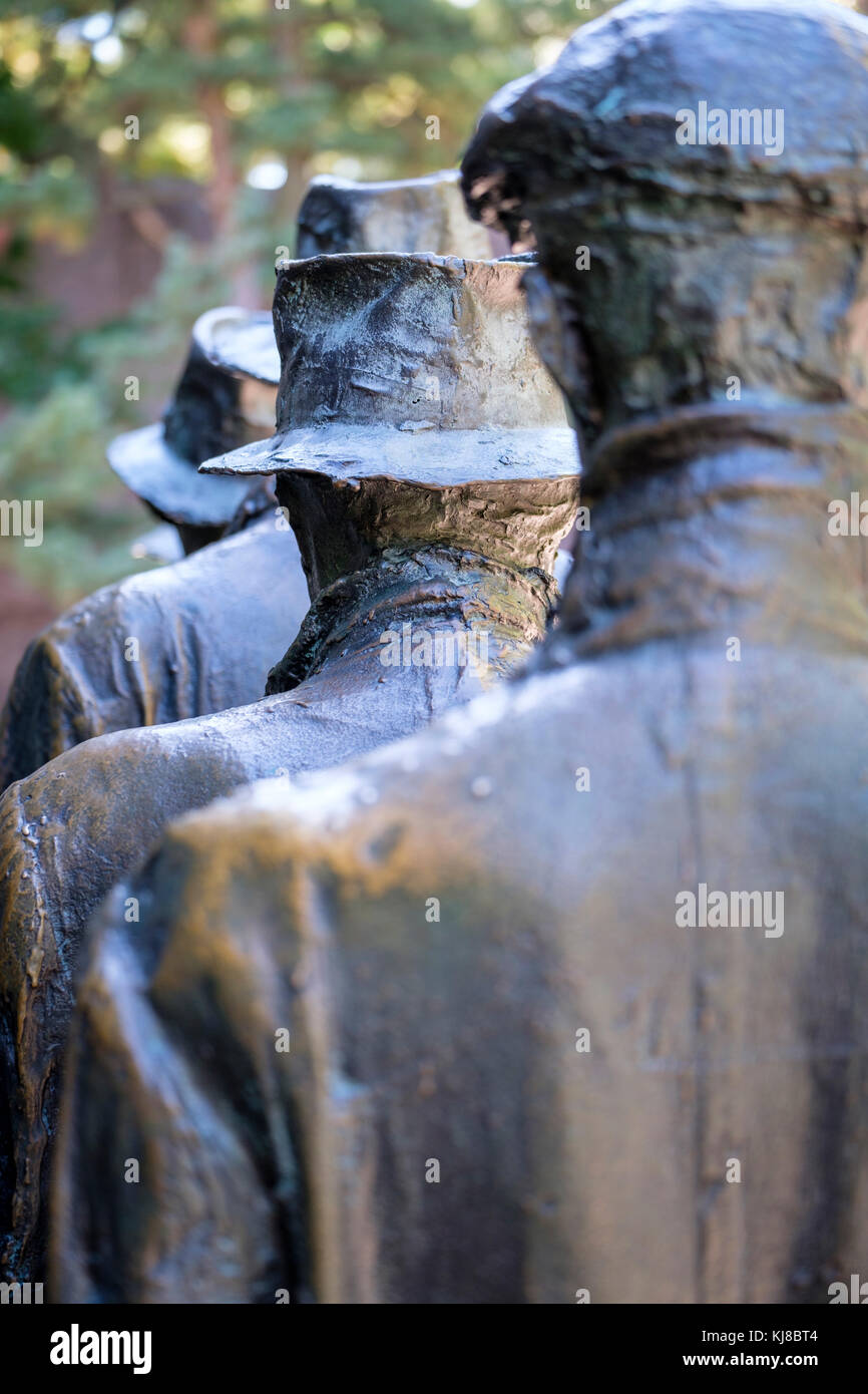 Detail von Brot, von George Segal, Zimmer 2 von Franklin Delano Roosevelt Memorial, FDR Memorial, Washington, D.C., Vereinigte Staaten von Amerika, USA. Stockfoto