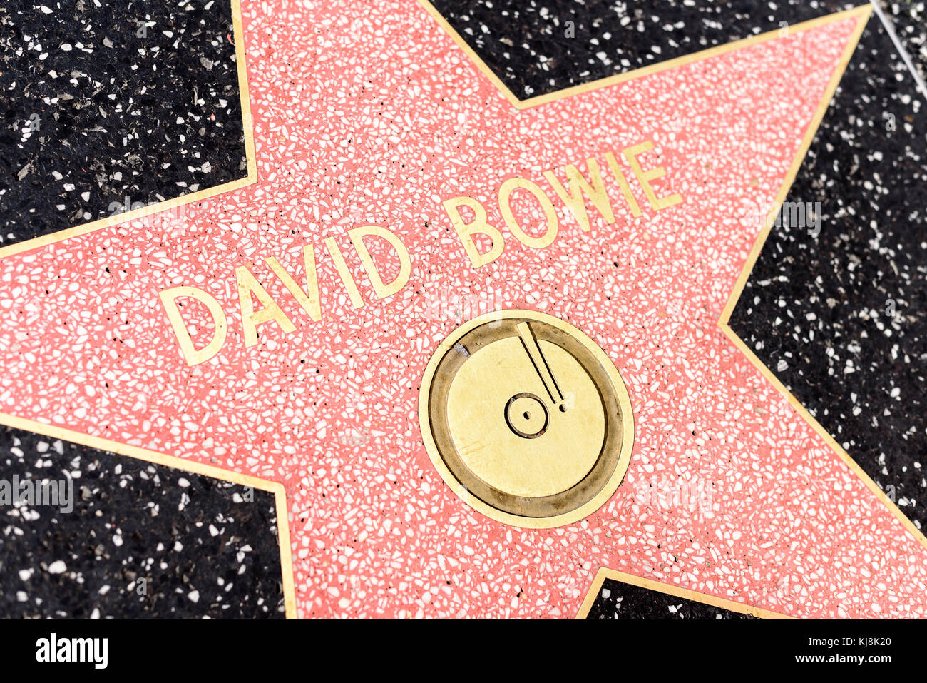 HOLLYWOOD, CA - DEZEMBER 06: David Bowie Star auf dem Hollywood Walk of Fame in Hollywood, Kalifornien am 6. Dezember 2016. Stockfoto