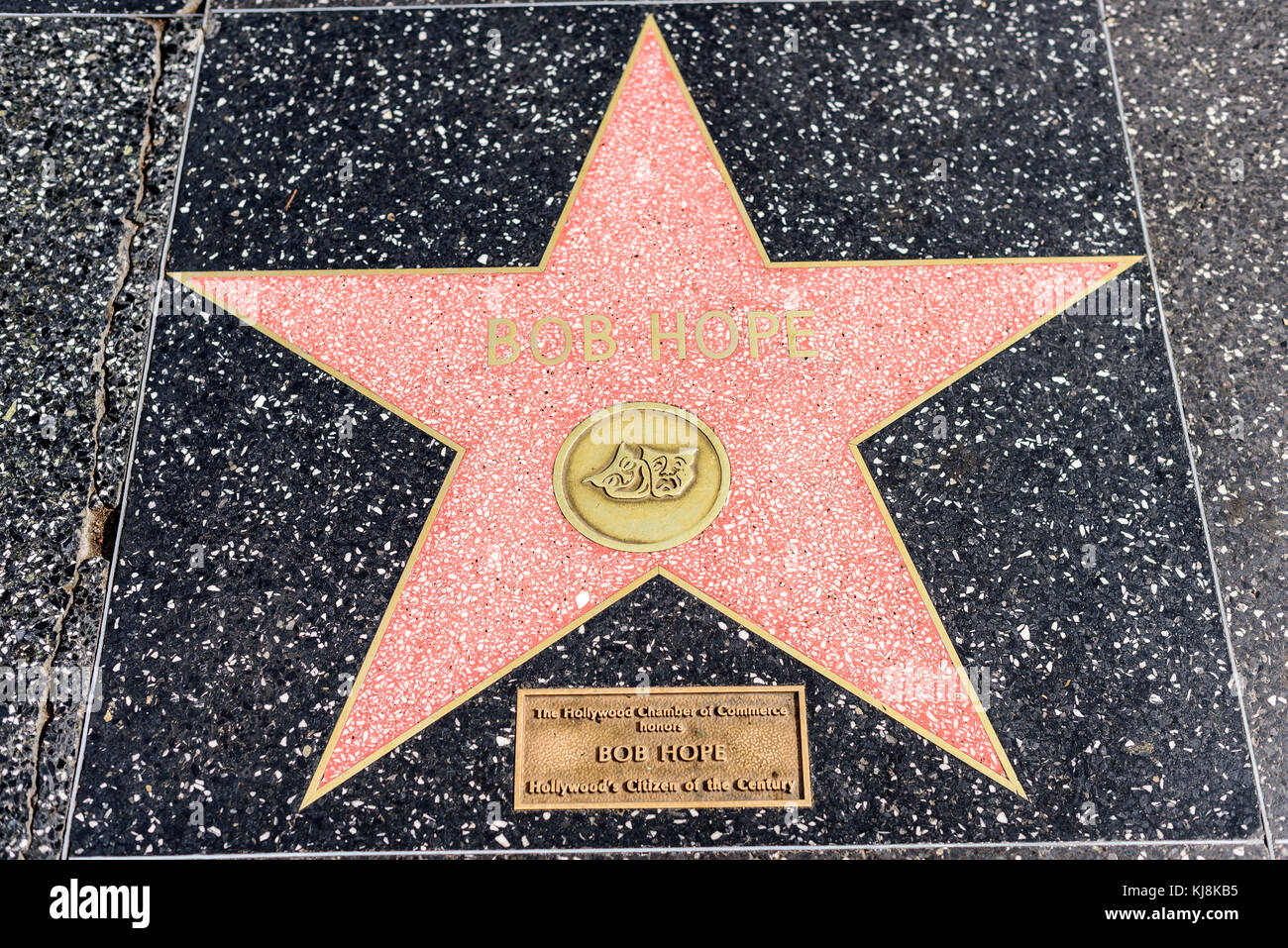 HOLLYWOOD, CA - DEZEMBER 06: Bob Hope Star auf dem Hollywood Walk of Fame in Hollywood, Kalifornien am 6. Dezember 2016. Stockfoto