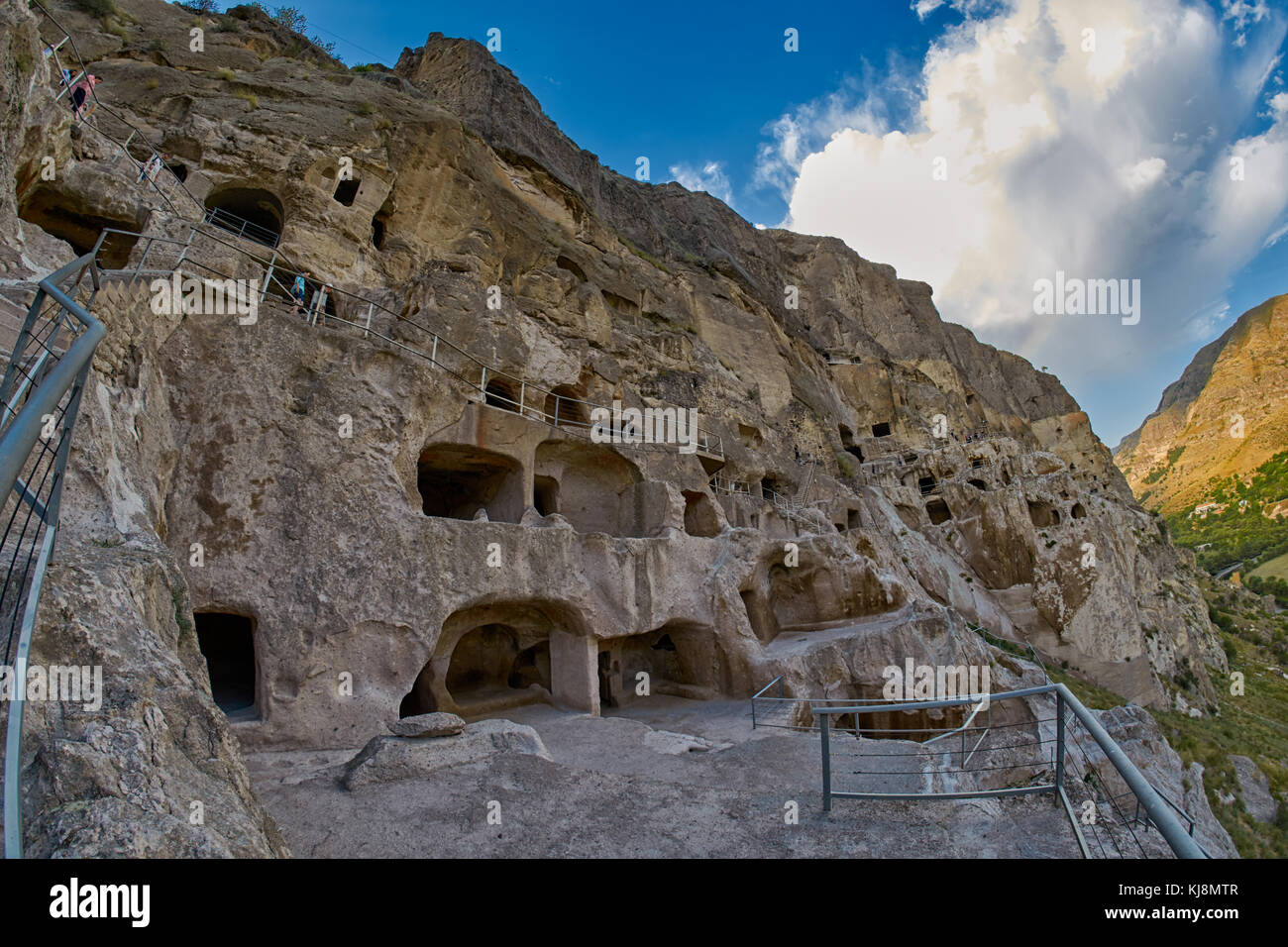 Georgien vardzia - 06. August 2017: berühmte Höhle Berg Stadt Wahrzeichen in Georgien vardzia Stockfoto