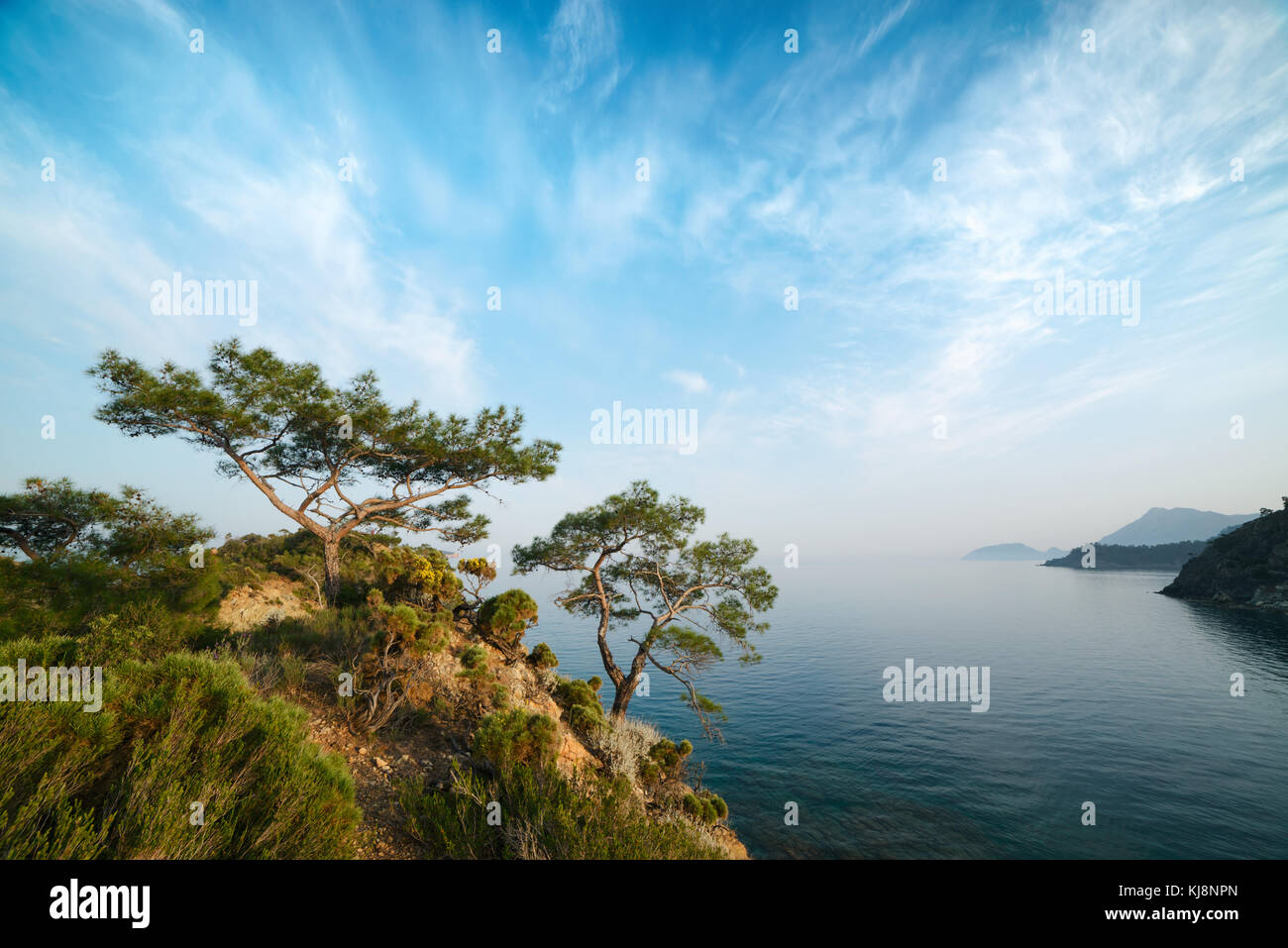 Erstaunlich mediterranen Seenlandschaft in der Türkei Stockfoto