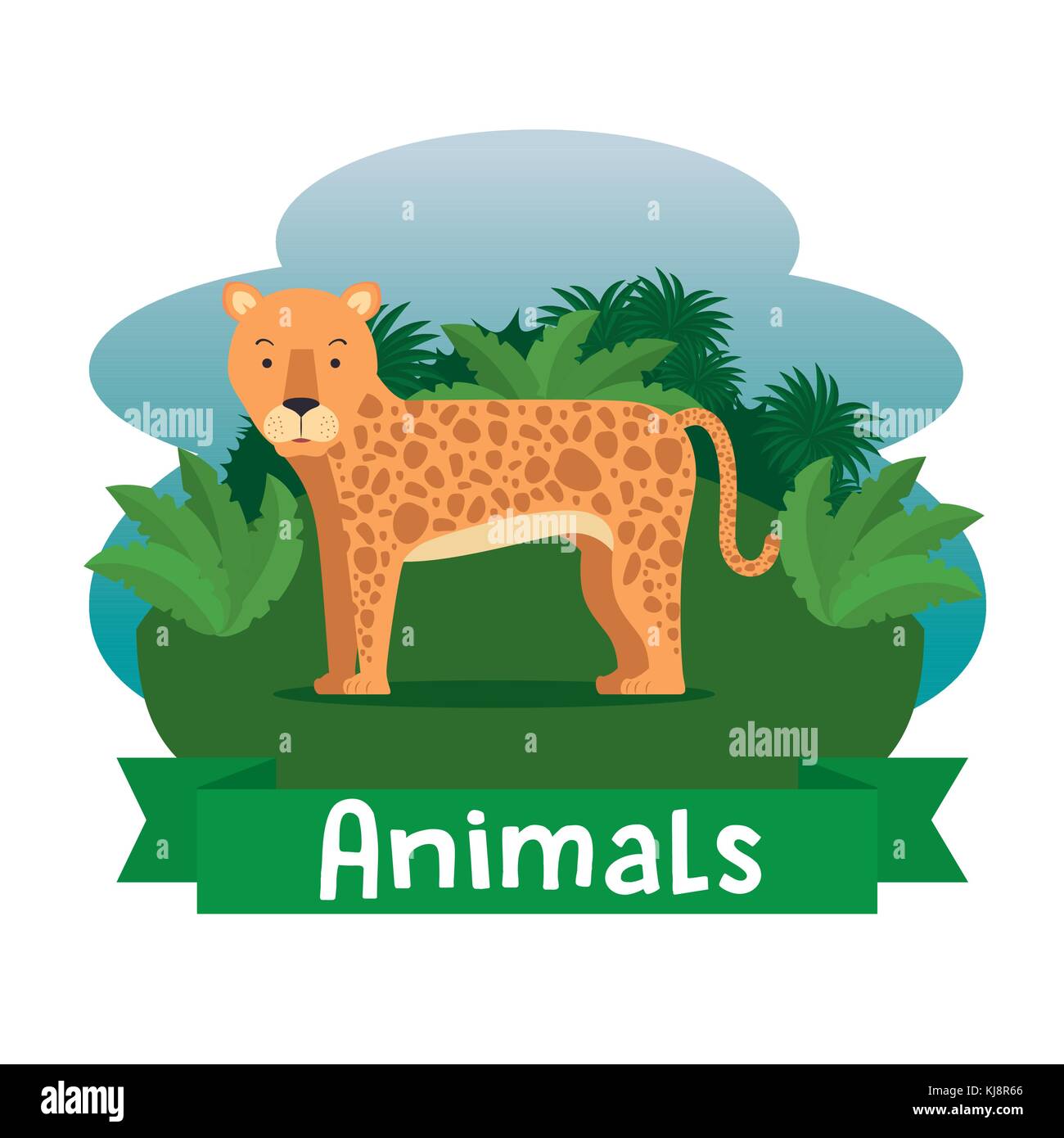 Wild animal Cartoon Stock Vektor