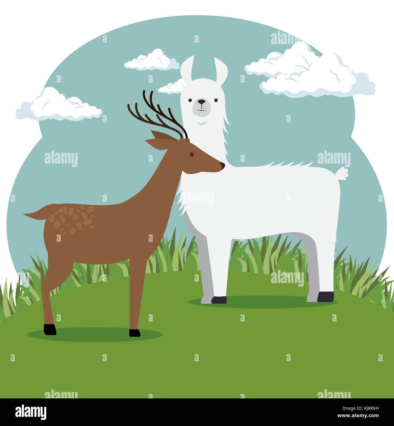 Wild Animal Cartoon Stock Vektorgrafik Alamy