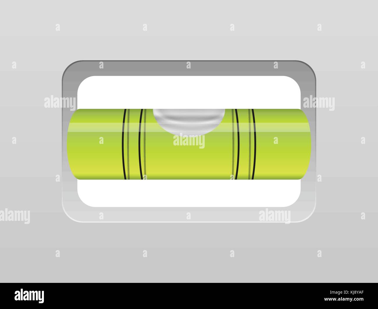 Wasserwaage auf grauem Hintergrund Stock Vektor