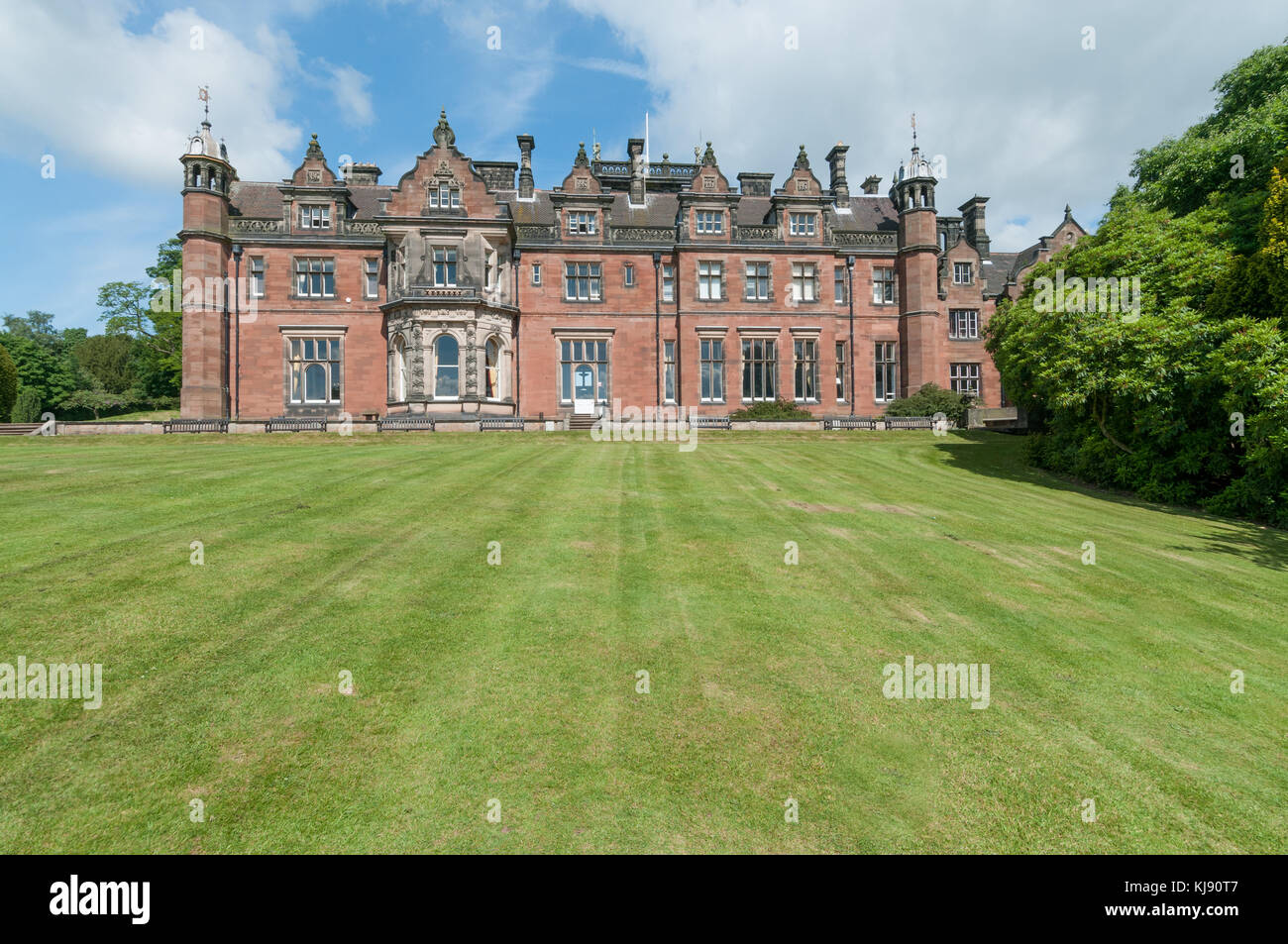 Keele Hall ist ein Herrenhaus aus dem 19. Jahrhundert Haus in Keele, Staffordshire stehen nun auf dem Campus der Keele Universität und die Universität übertragen Stockfoto