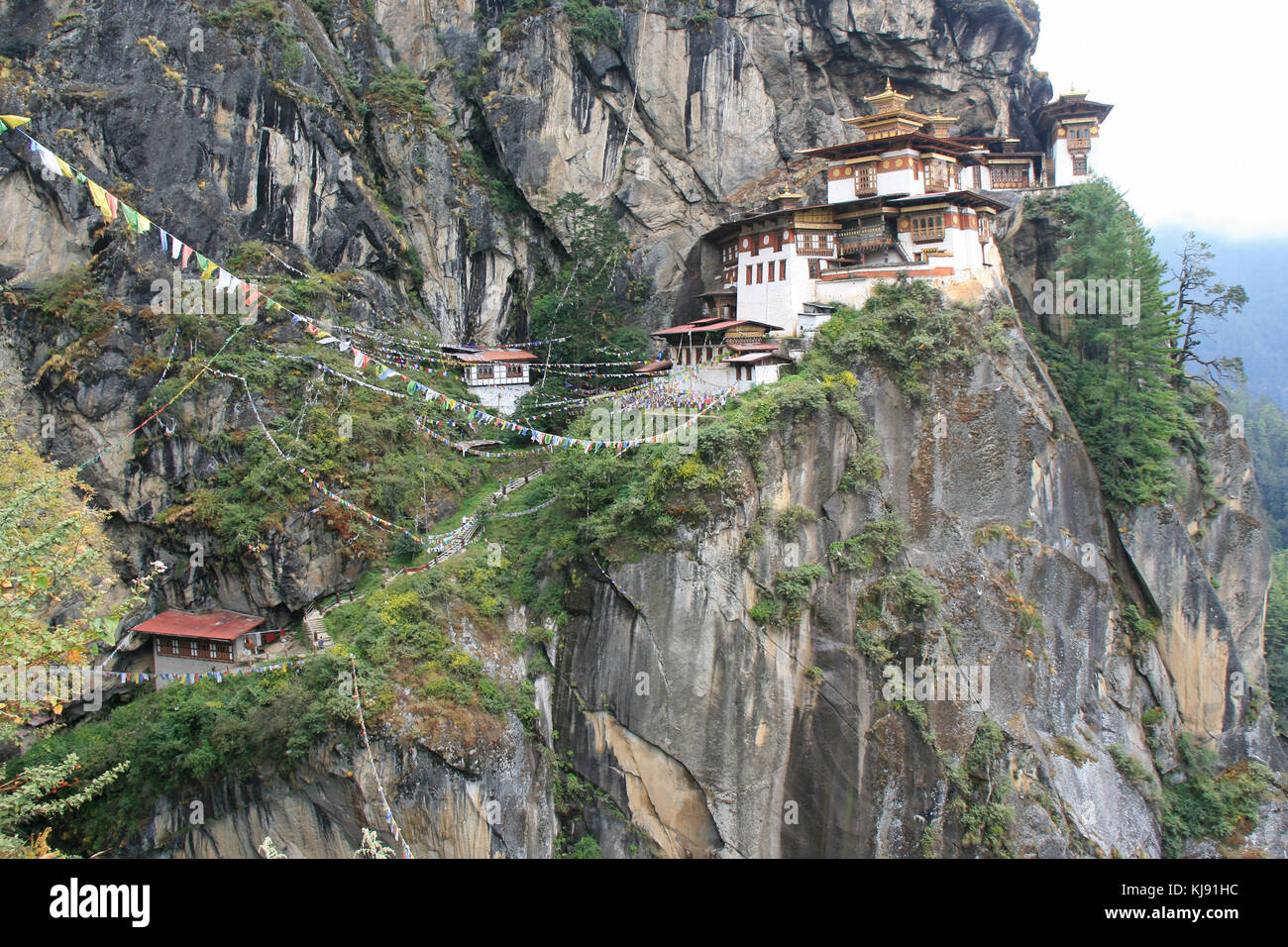 Ein buddhismus-Tempel (Tiger's Nest - Taktshang) geschlossen, um Paro (Bhutan). Stockfoto
