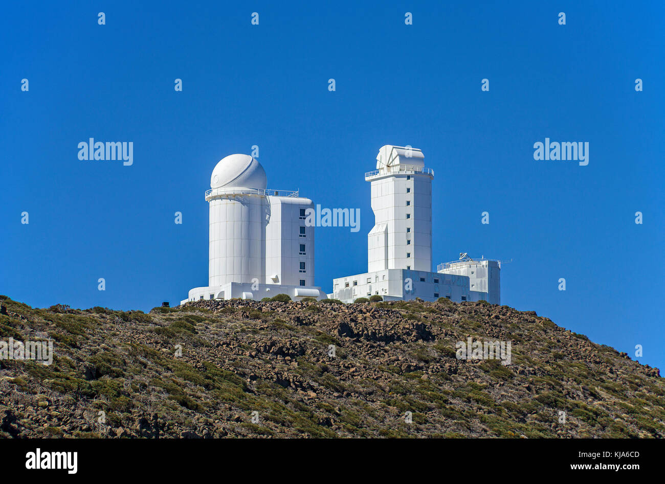Observatorio del Teide, Teide Sternwarte, Teneriffa, Kanarische Inseln, Spanien Stockfoto