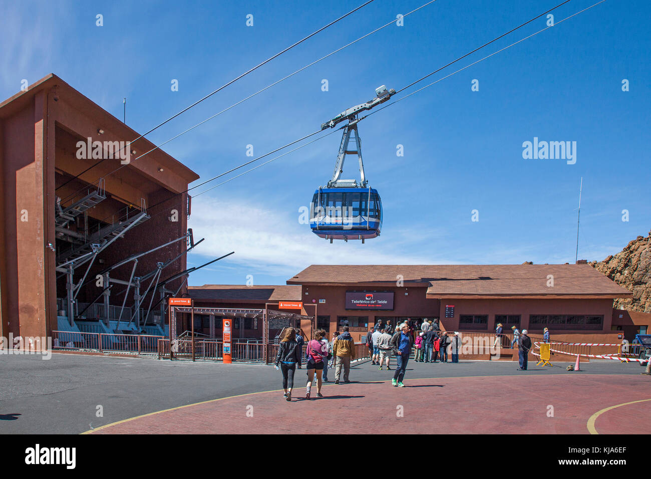 Teide - abendstein (teleferico de Teide), mit der Seilbahn auf den Teide, Teneriffa, Kanarische Inseln, Spanien Stockfoto