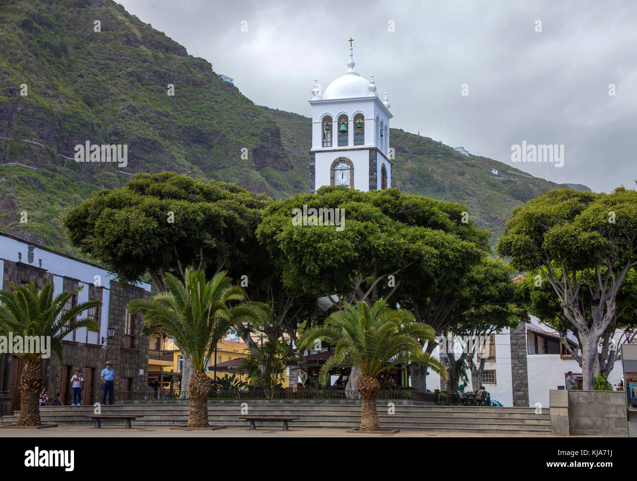 Die Kirche Santa Ana im Dorf Garachico, Teneriffa, Kanarische Inseln, Spanien Stockfoto