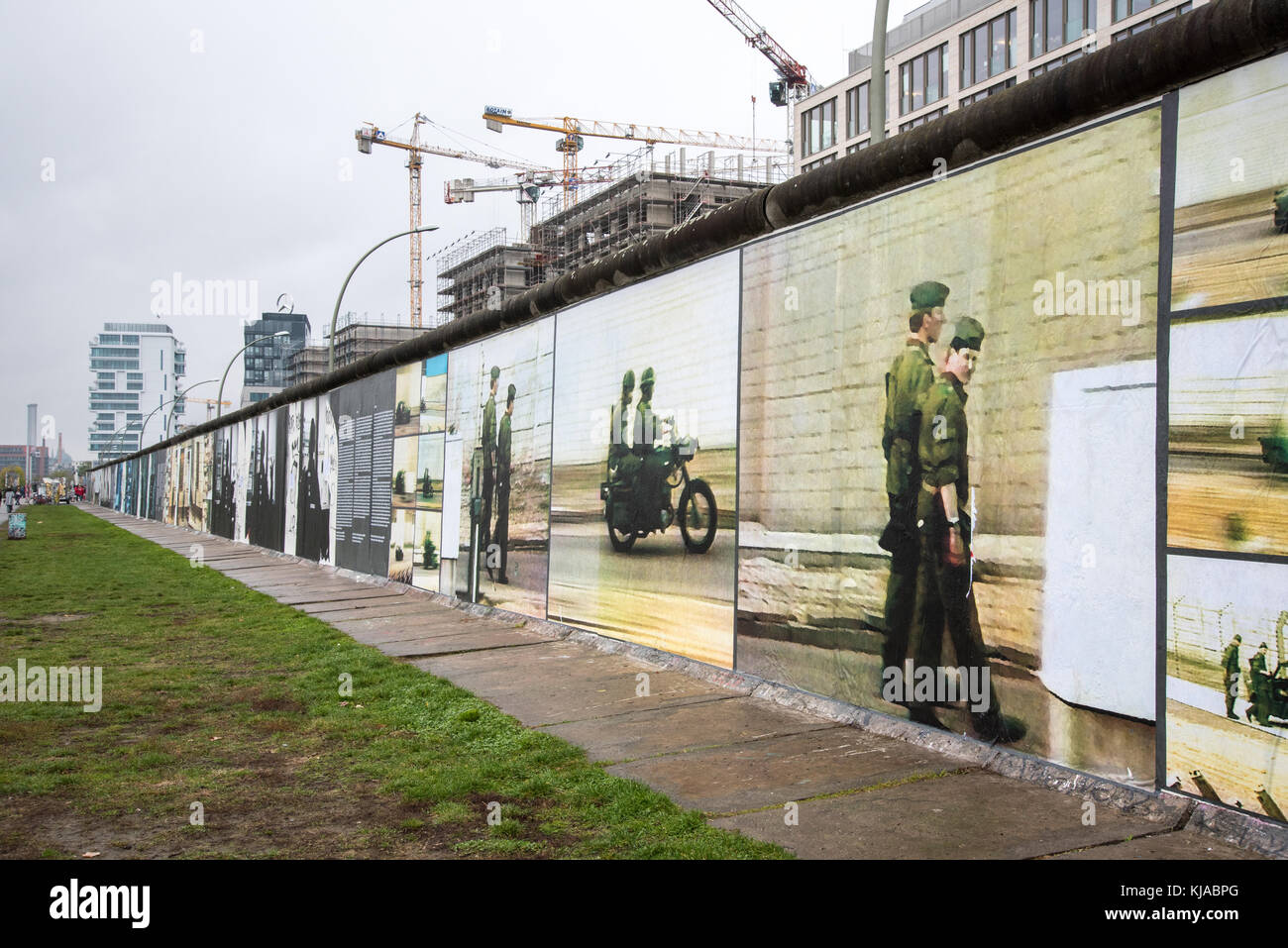 Gebäude Entwicklung entlang der Berliner Mauer East Side Gallery Stockfoto
