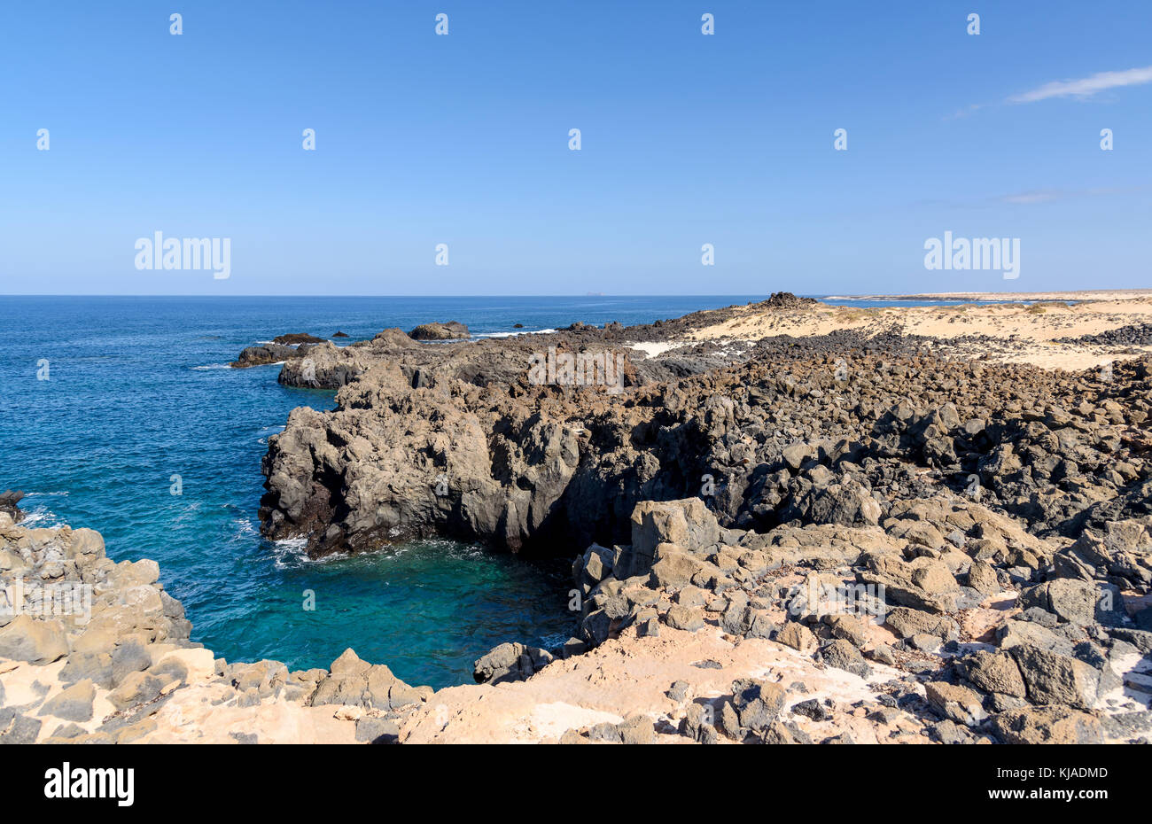 Landschaft der Insel La Graciosa, Kanarische Inseln, Spanien Stockfoto