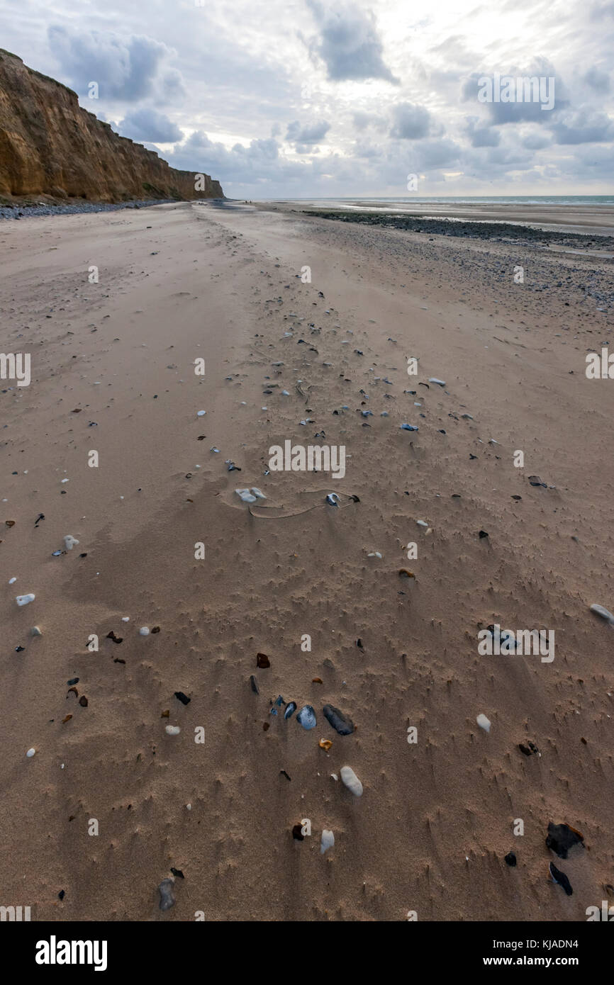 Einmal in den Nachrichten für Migration, die sich in Sangatte befinden, Pais de Calais ist eine ruhige französischen Küstenort mit Krieg Archäologie und gute Wassersport Strände. Stockfoto