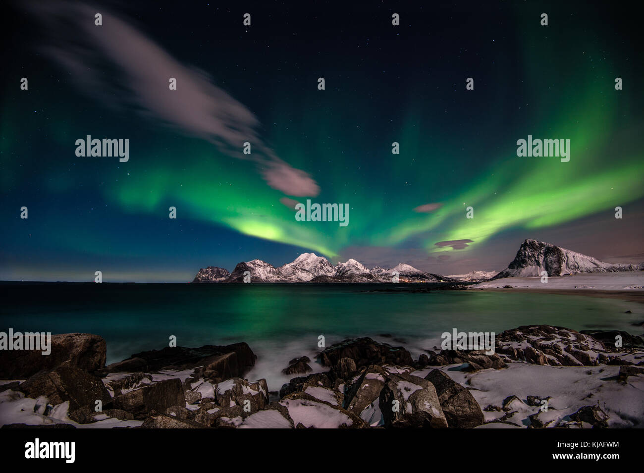 Aurora borealis Aktivität Stockfoto