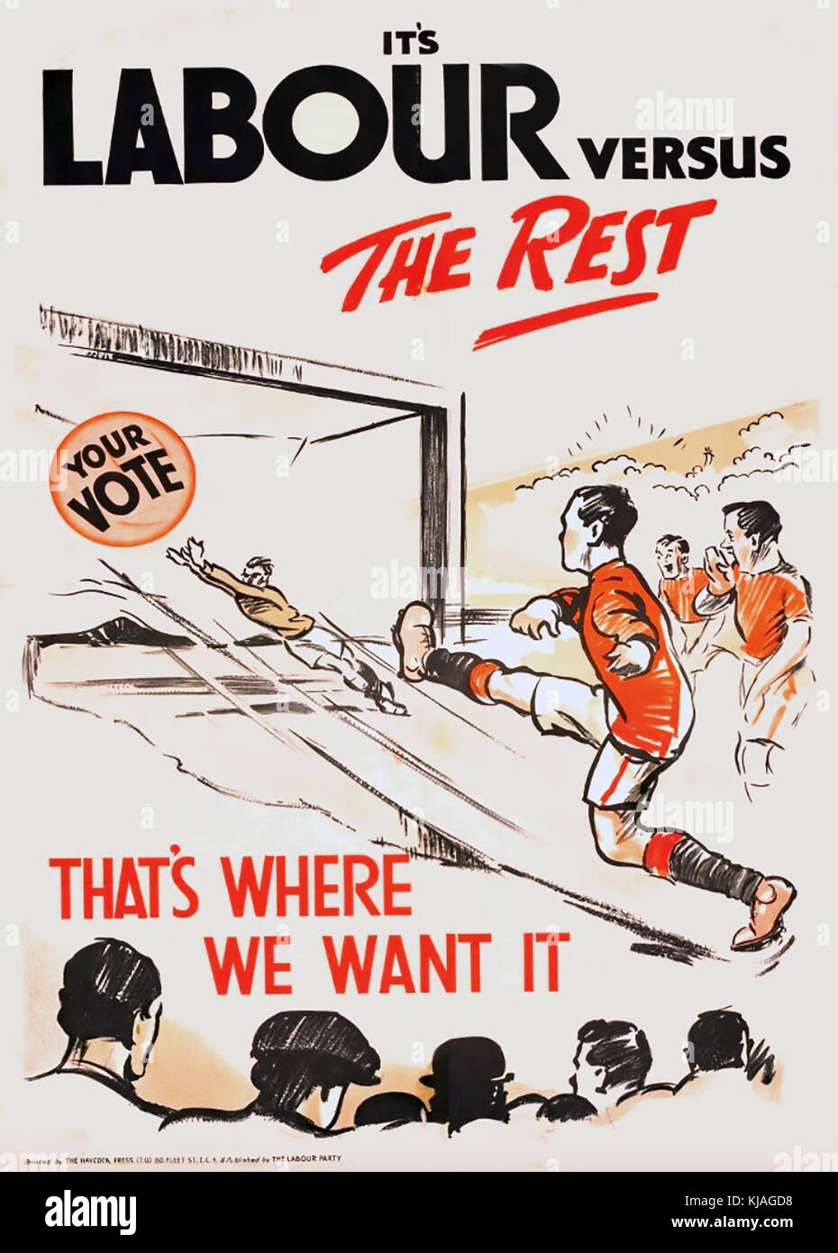 Labour VERSUS THE REST 1924 Labour Party Poster Stockfoto