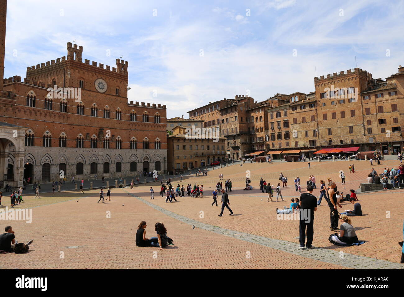 Piazza del Campo, Siena, Italien. Stockfoto